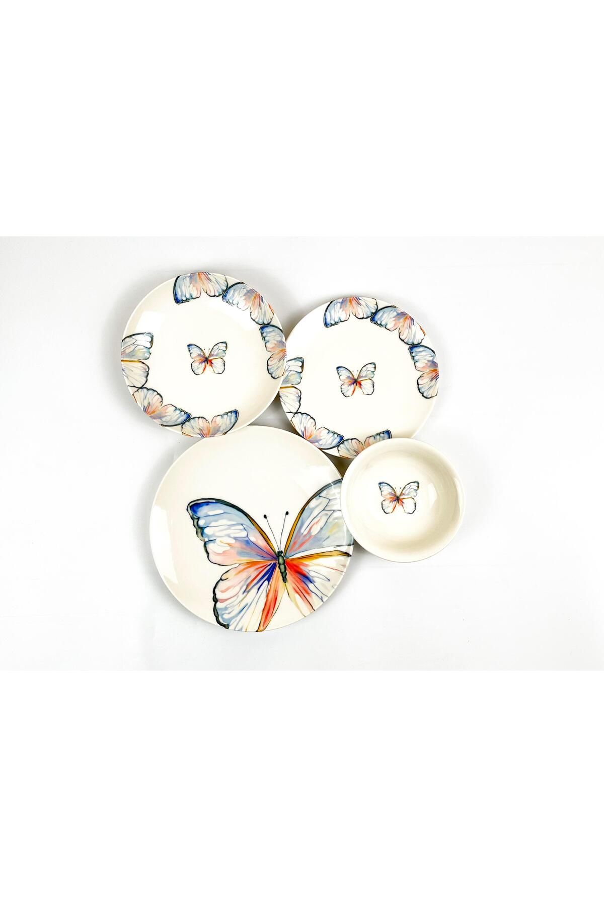 DsCasa DS Casa Butterfly Tuval Yemek Takımı 24 Parça