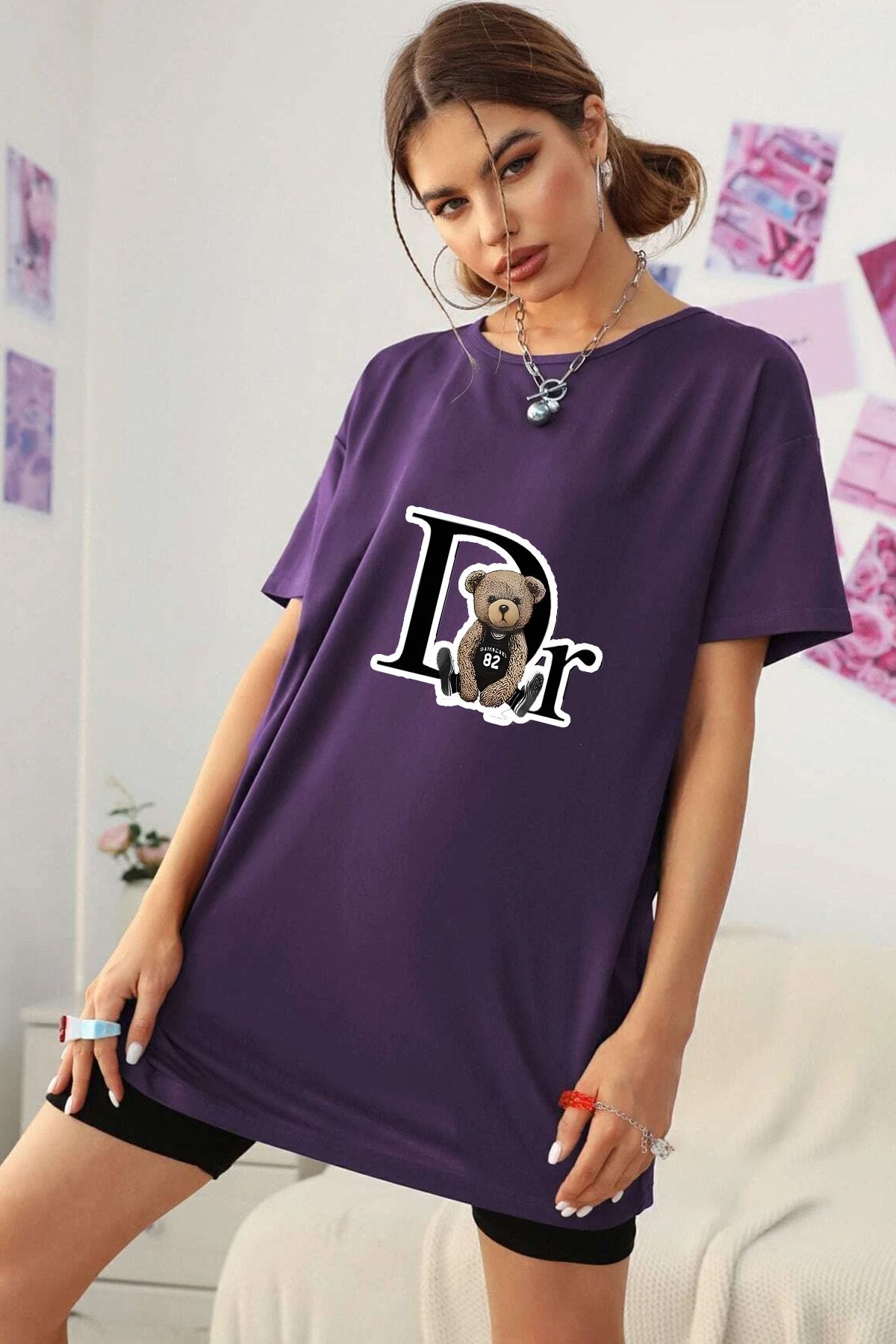 uyguntarz Unisex Dr. Ayı Tasarım Basklı Tshirt