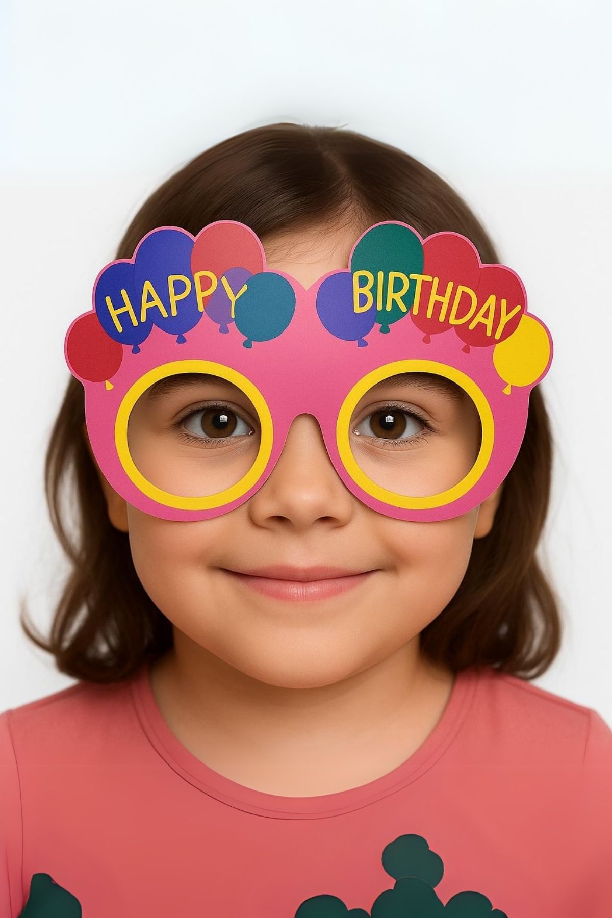 ReilaParty Happy Birthday Yazılı Renkli Doğum Günü Karton Parti Gözlüğü 6 Adet