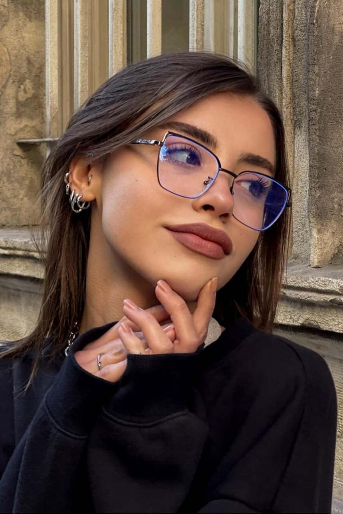 MONAL CAT EYE METY Mavi Işık Korumalı Blue Block Ekran gözlüğü Optik Uyumlu Camları Değişebilir