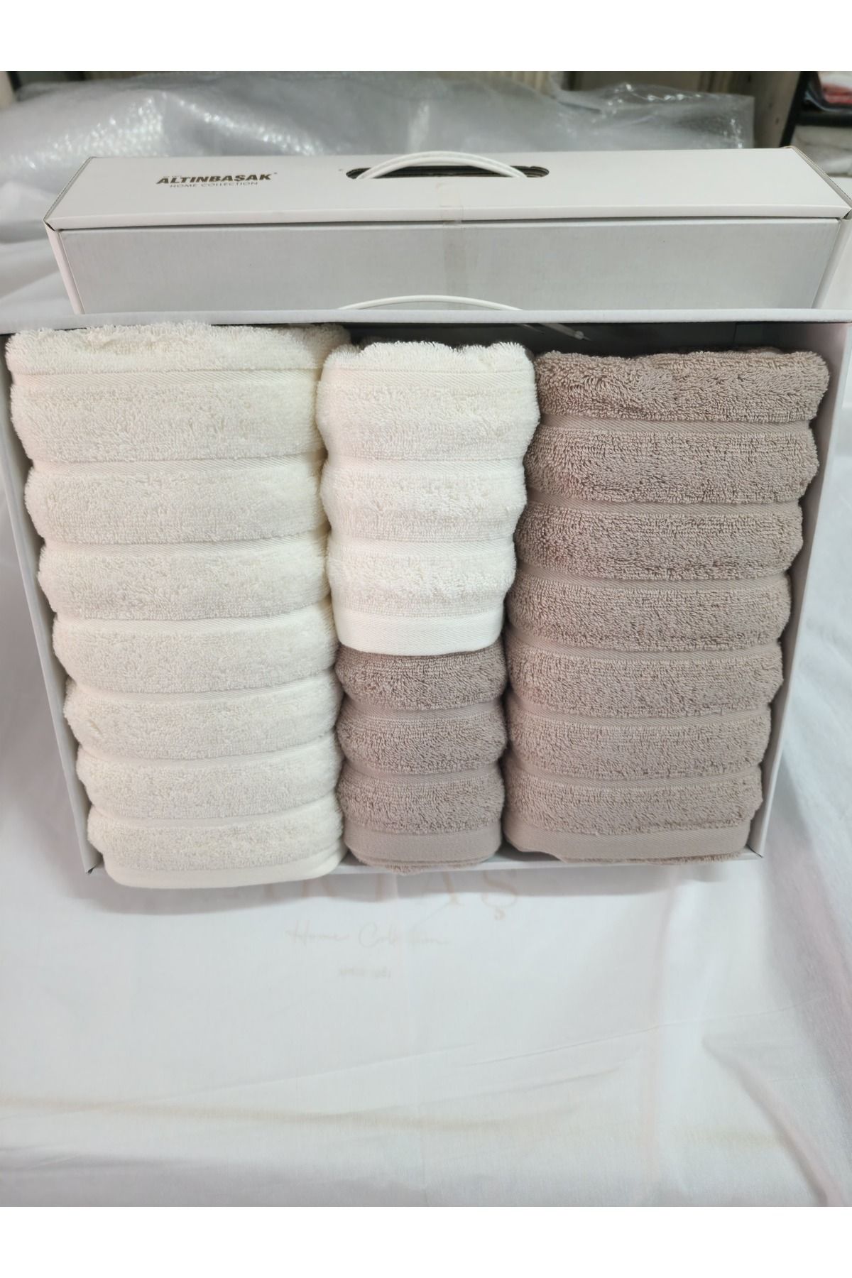 Altınbaşak 4'lü Banyo Havlu Seti Hamam Takımı 100% Pamuk Yumuşak ve Dayanıklı