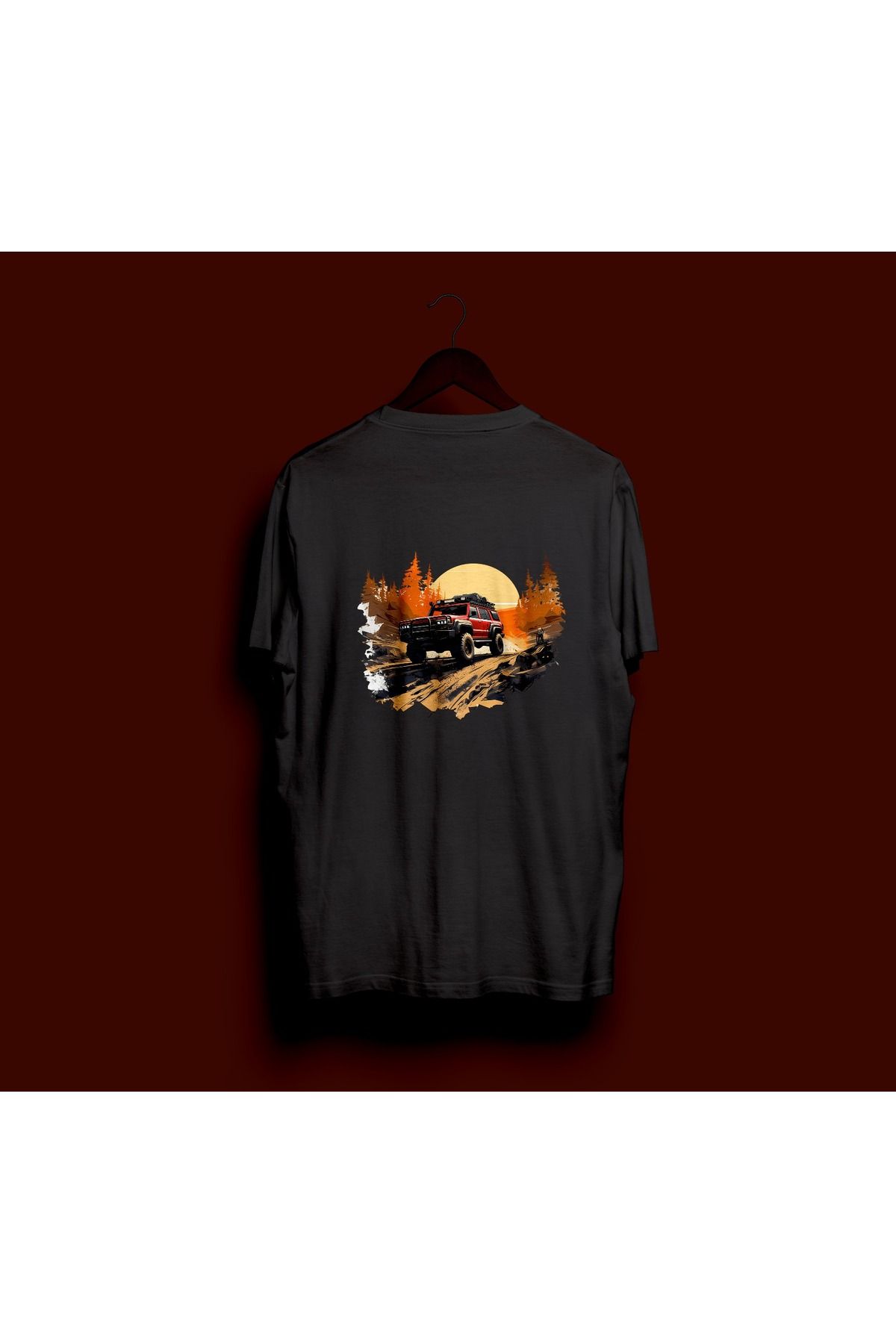 MODA KISA KOLLU REGULAR KALIP OFF-ROAD DESENLİ T-SHIRT