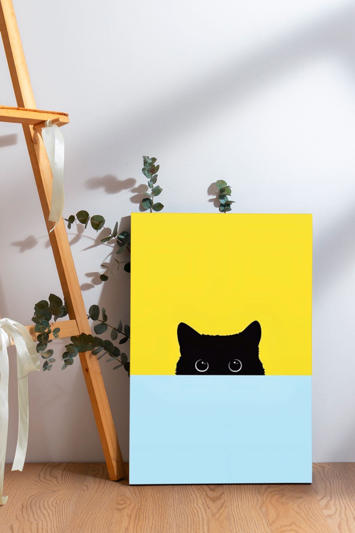 SELMIRA Saklanan Kedi Kanvas Tablo