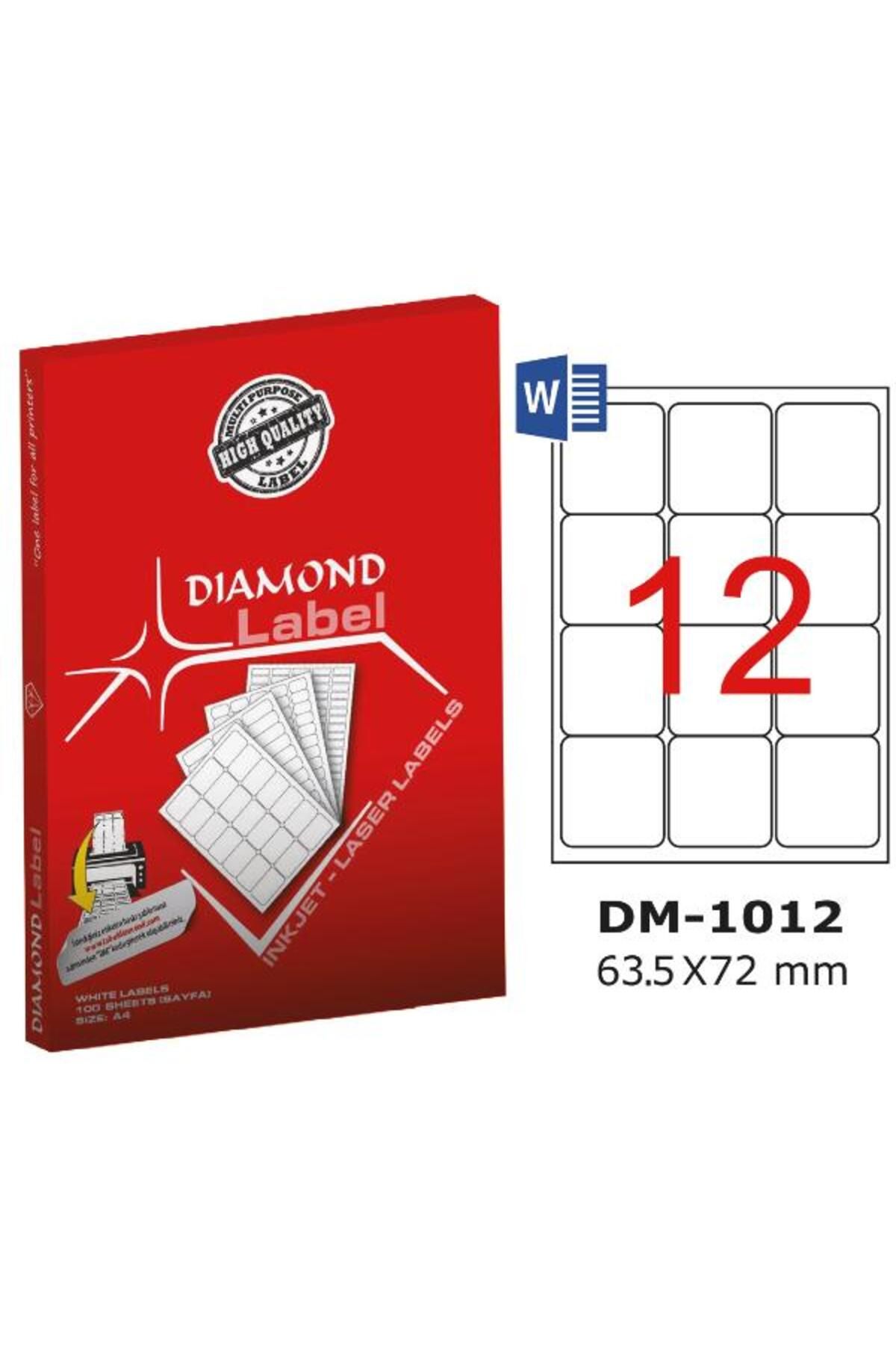 ASİL DOĞAN Diamond Lazer Etiket DM-1012 63.5x72 mm