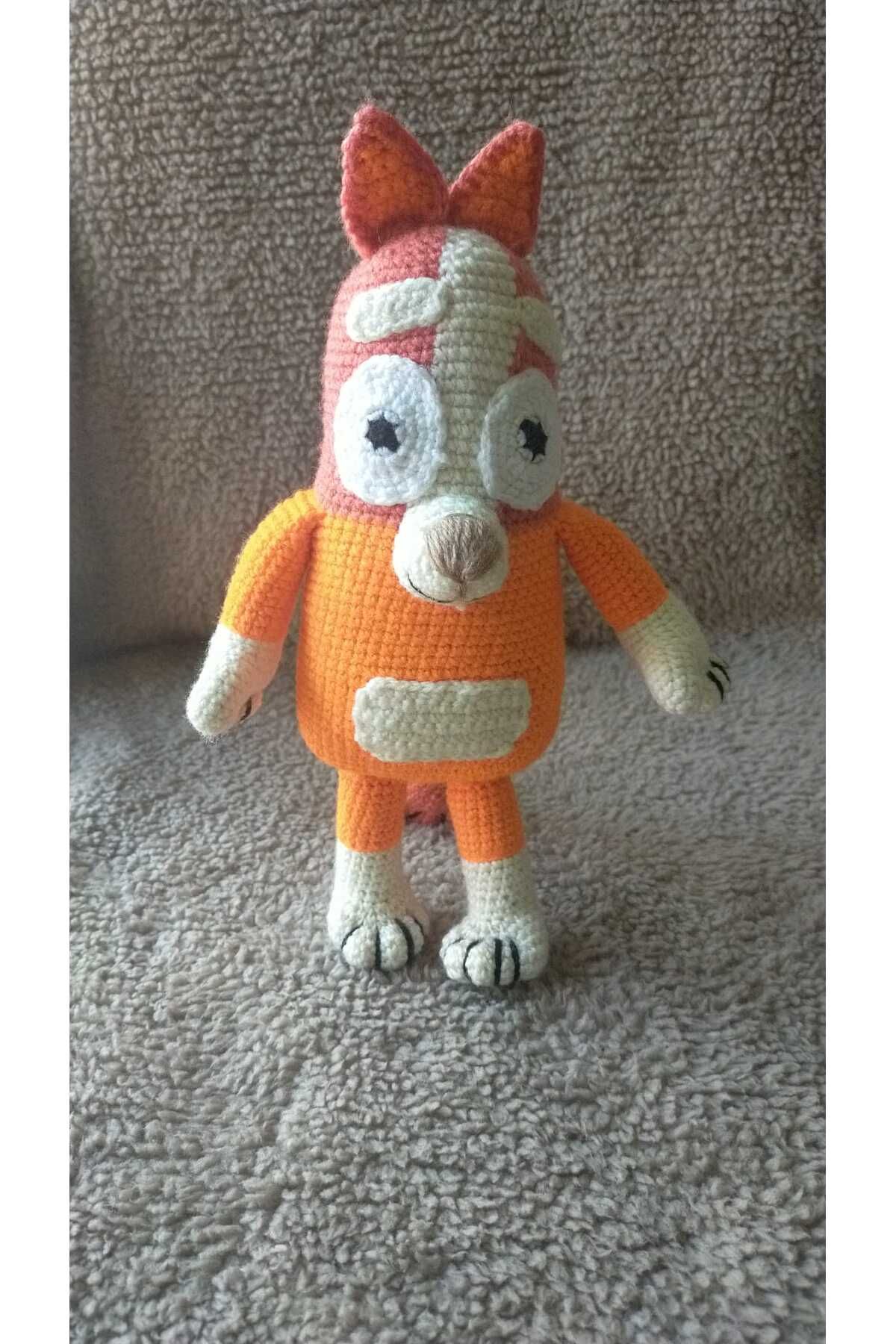 ModernÇizgiler Amigurumi Oyuncak Örgü Oyuncağı, Bluey Çizgi Film Karakteri