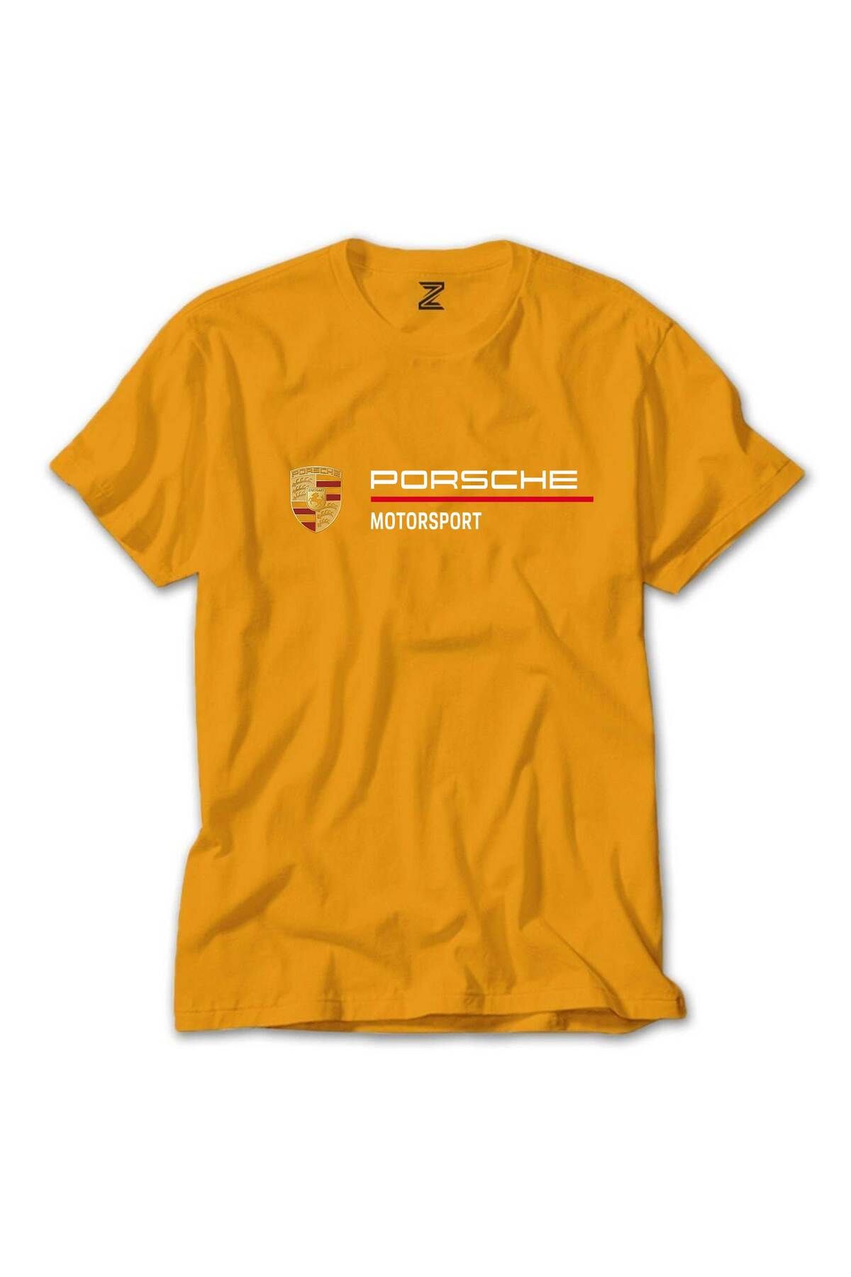 Z zepplin Porshe Logo Motorsport Sarı Tişört