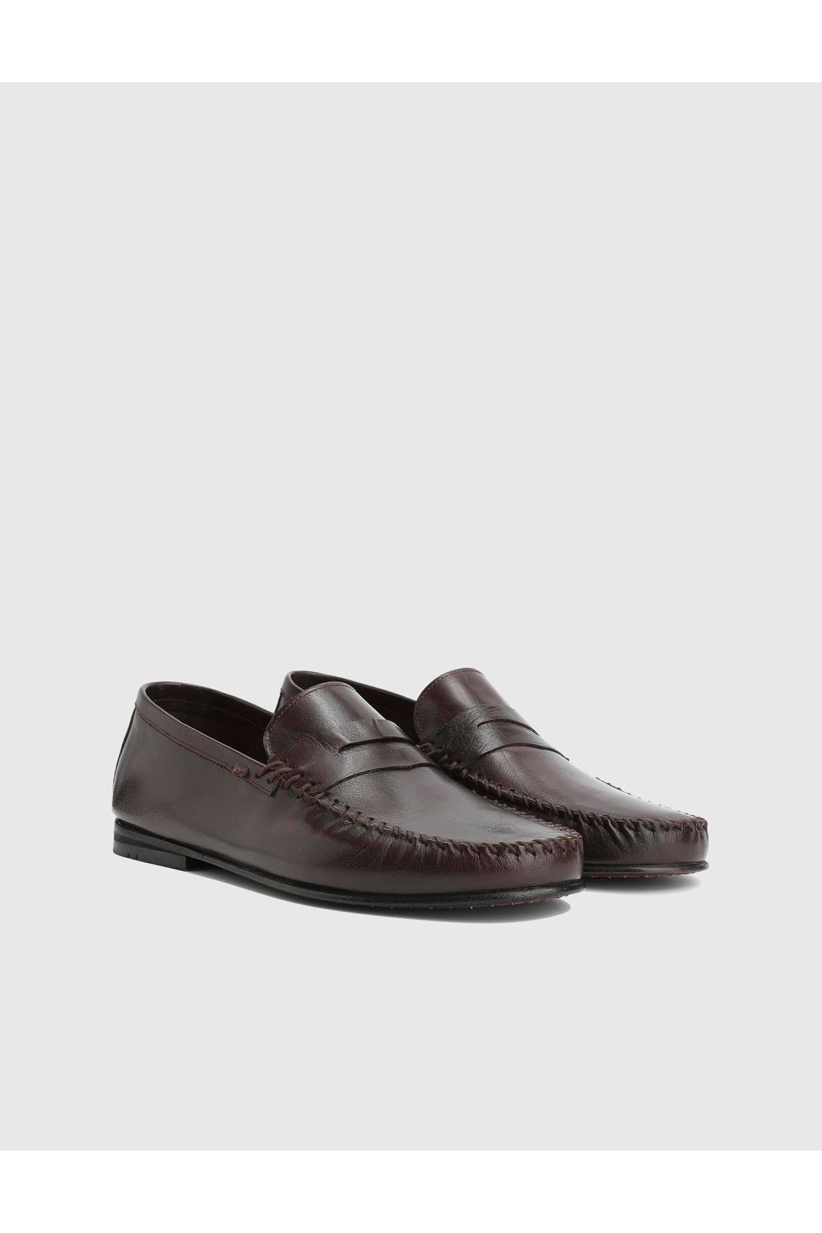 İLVİ Colne Hakiki Deri Kahverengi Erkek Loafer