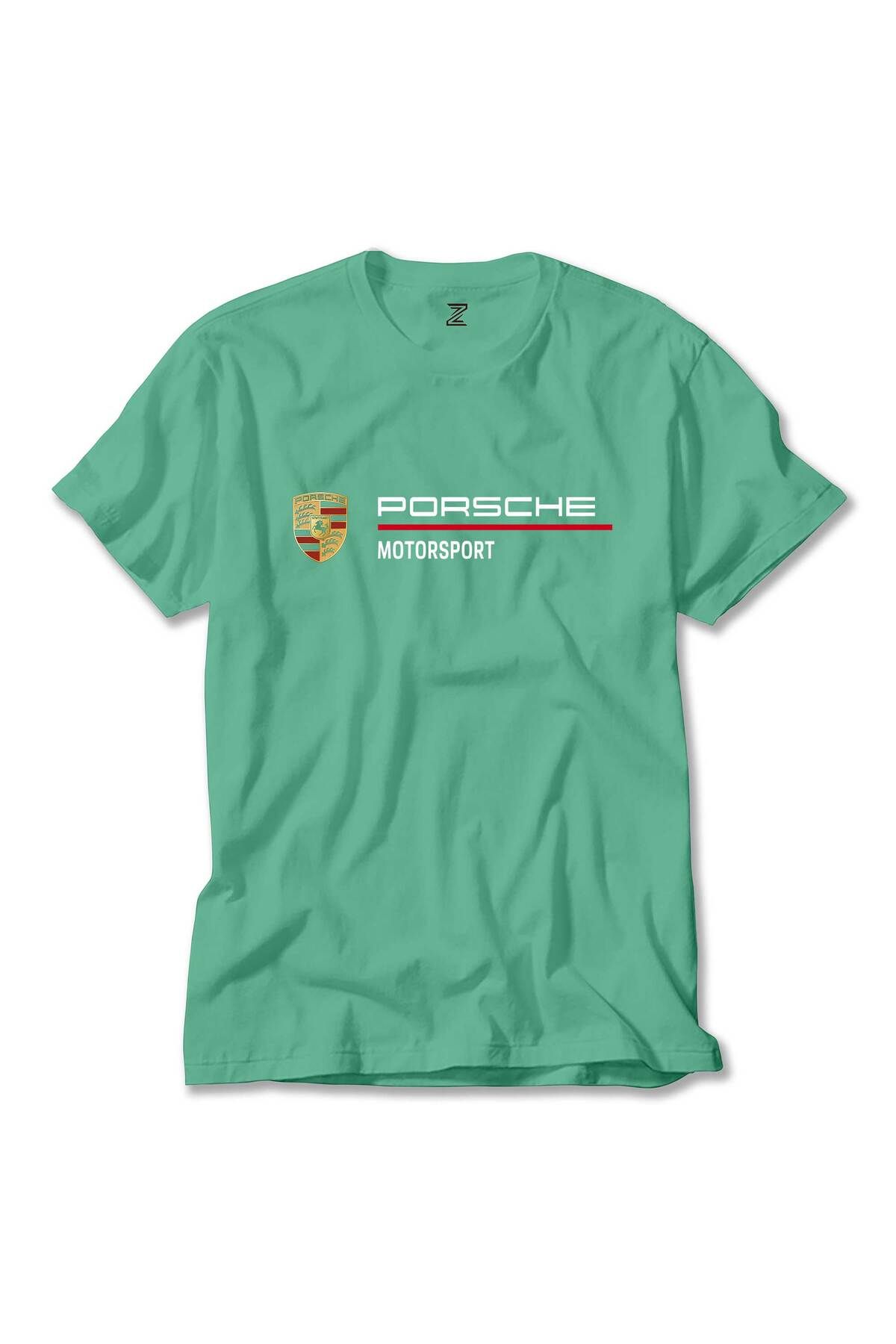 Z zepplin Porshe Logo Motorsport Yeşil Tişört