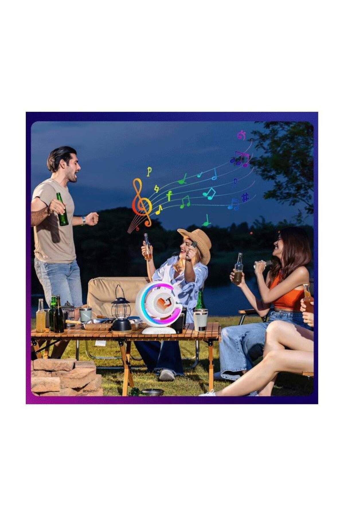 SIKS-Complete Set of SIKS Smart Microphone and Wireless Speaker Station for Karaoke with RGB Led Light 4