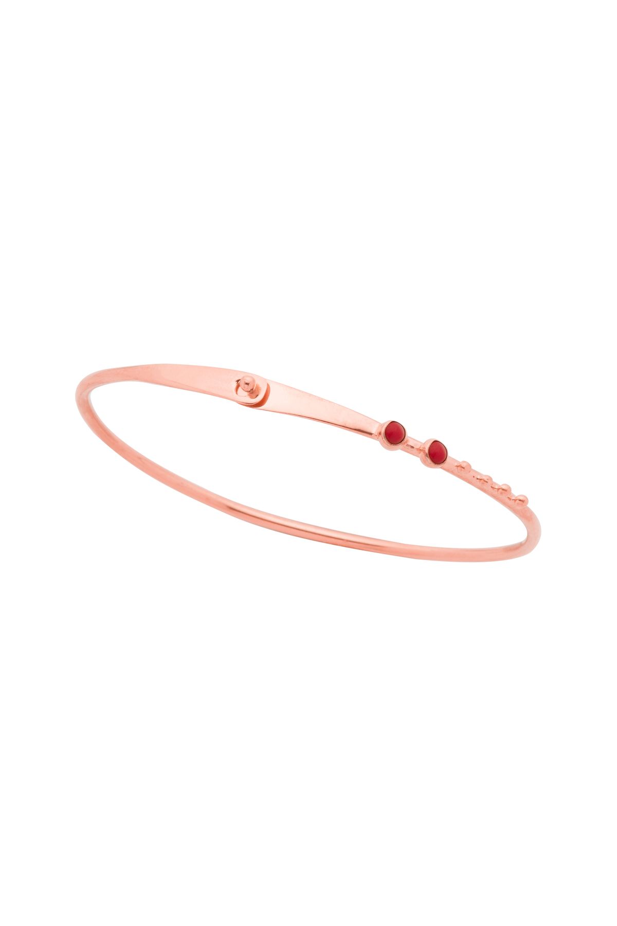Çakıl Jewelry Doğal Mercan Taşlı Lades Bileklik