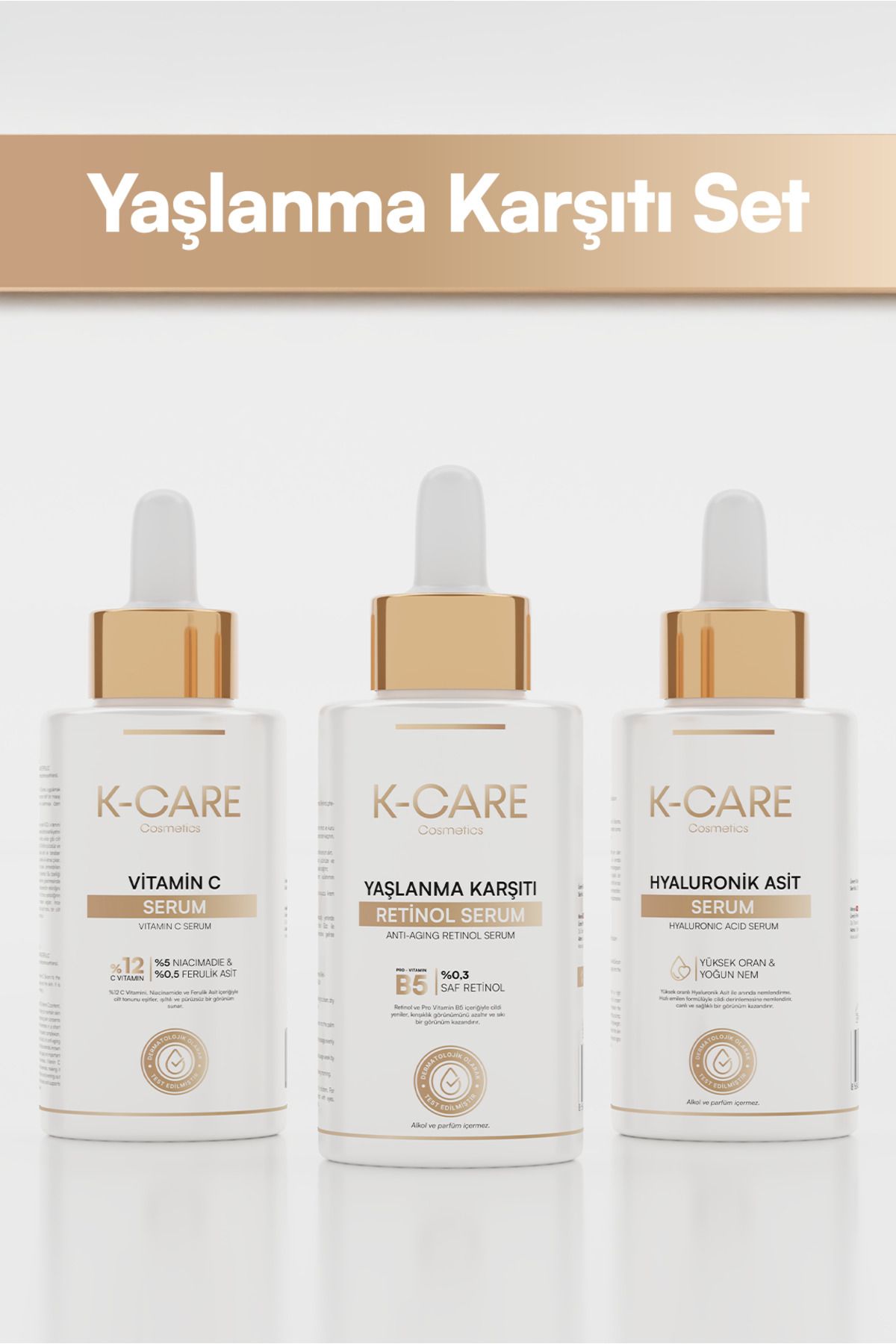 K K-CARE Cosmetics Yaşlanma Karşıtı Yüz Bakım Seti