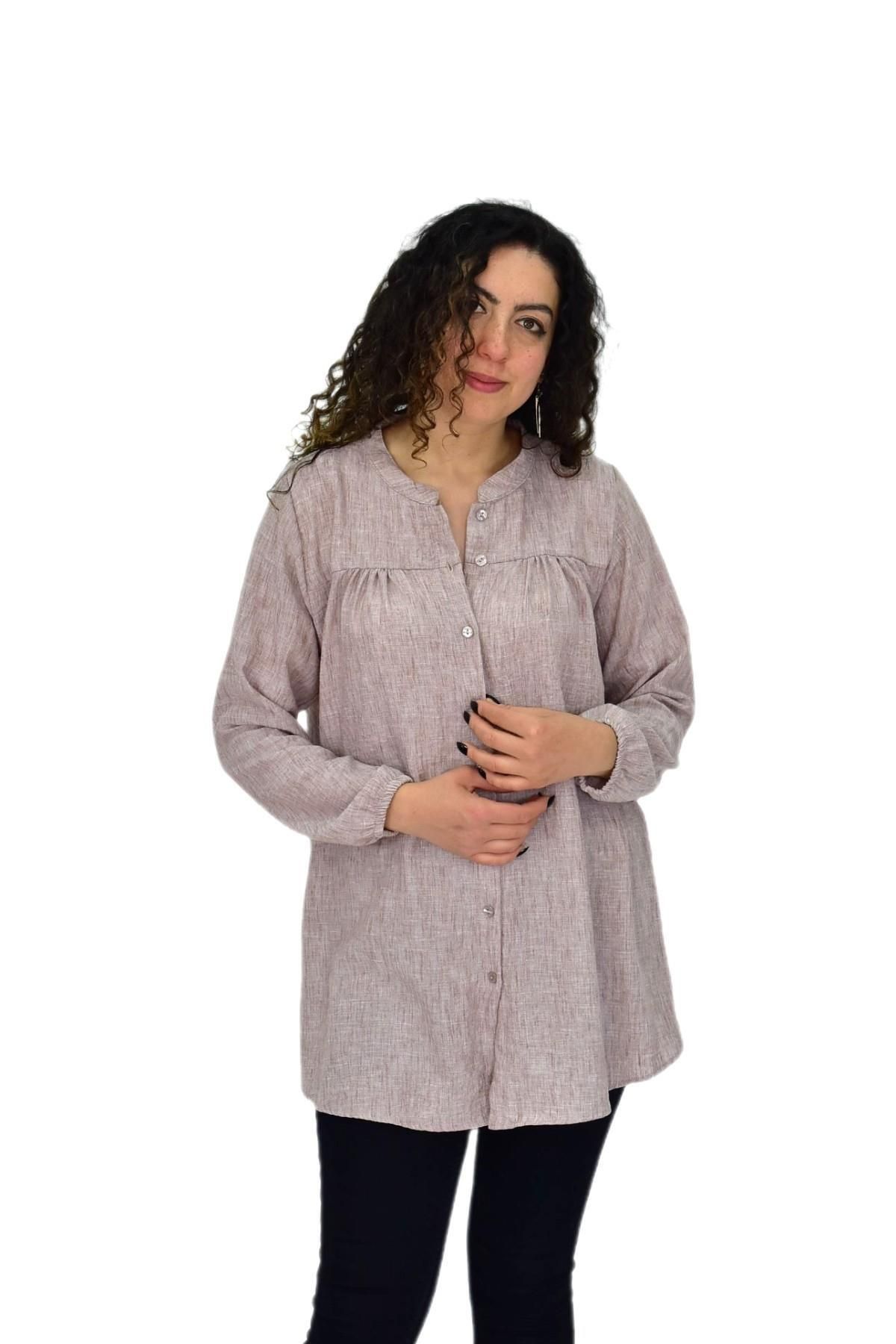 BAGLAN Kadın Kol Lastikli Bluz BGL-ST04645