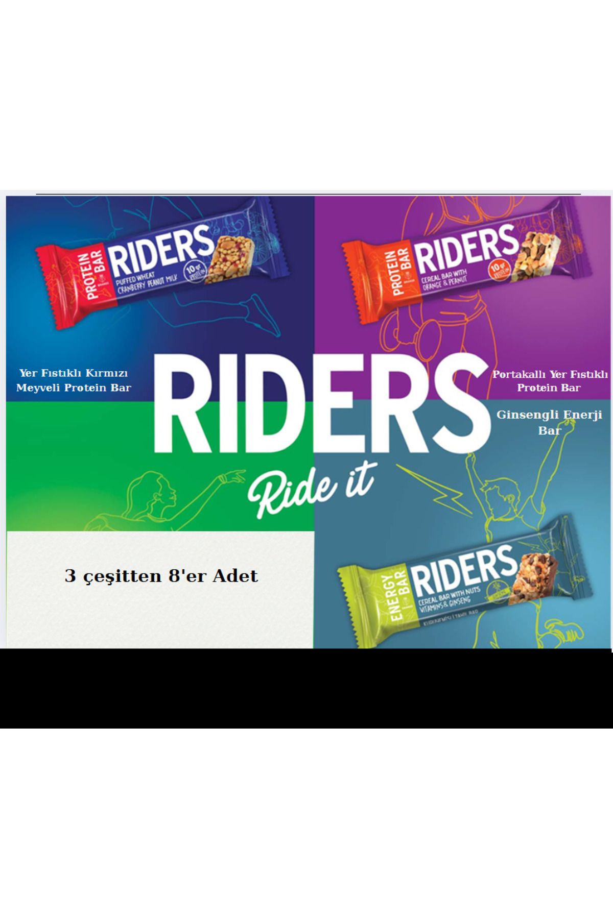 GRANIO Riders Protein -Enerji bar Deneme Paketi-24 adet