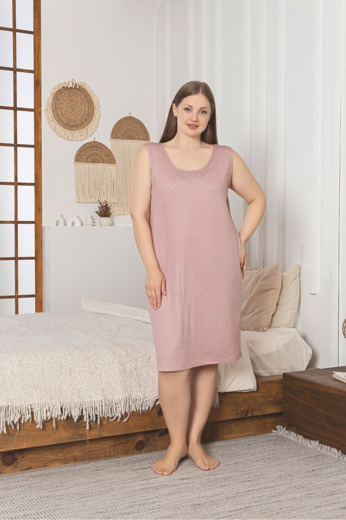 Asel-Φόρεμα Lycra Soft Fabric Plus Size Βαμβακερό Βαμβακερό 2