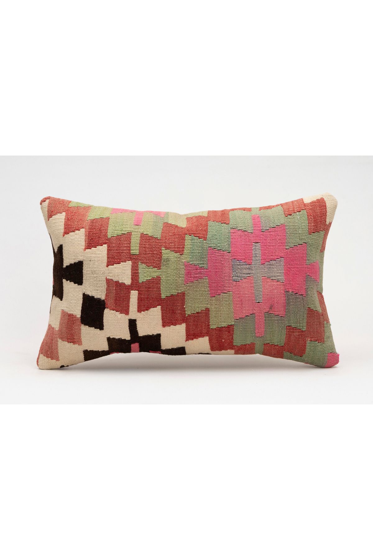 Kilim Whole Sale El Yapımı Kilim'den Yapılmış Vintage Kırlent Kılıfı, Yün, 30x50 Cm
