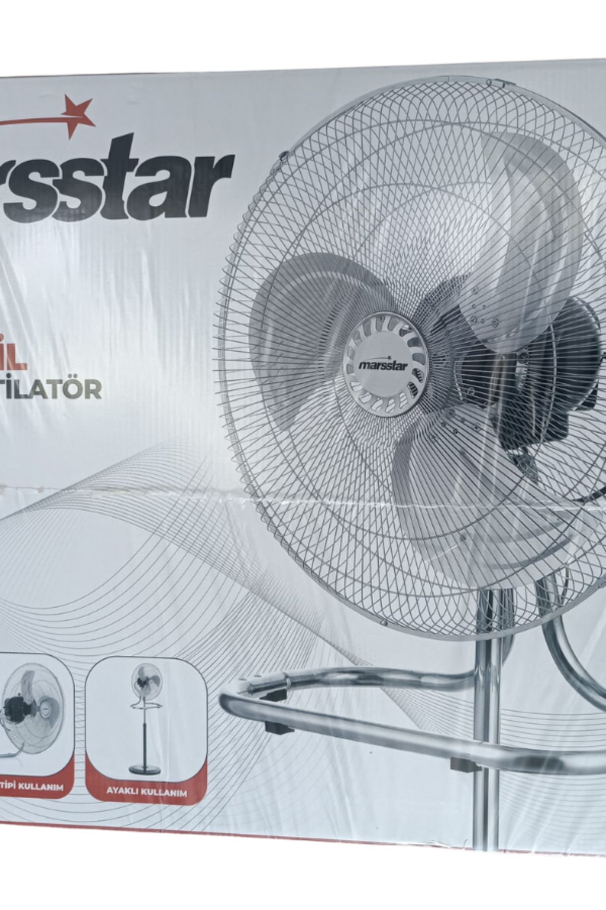 Arya Marsstar MS-18 18'' 3in1 Sanayi Tipi Vantilatör – 3 Kademe Hız, 90W Güç, Sessiz Isı Korumalı Motor