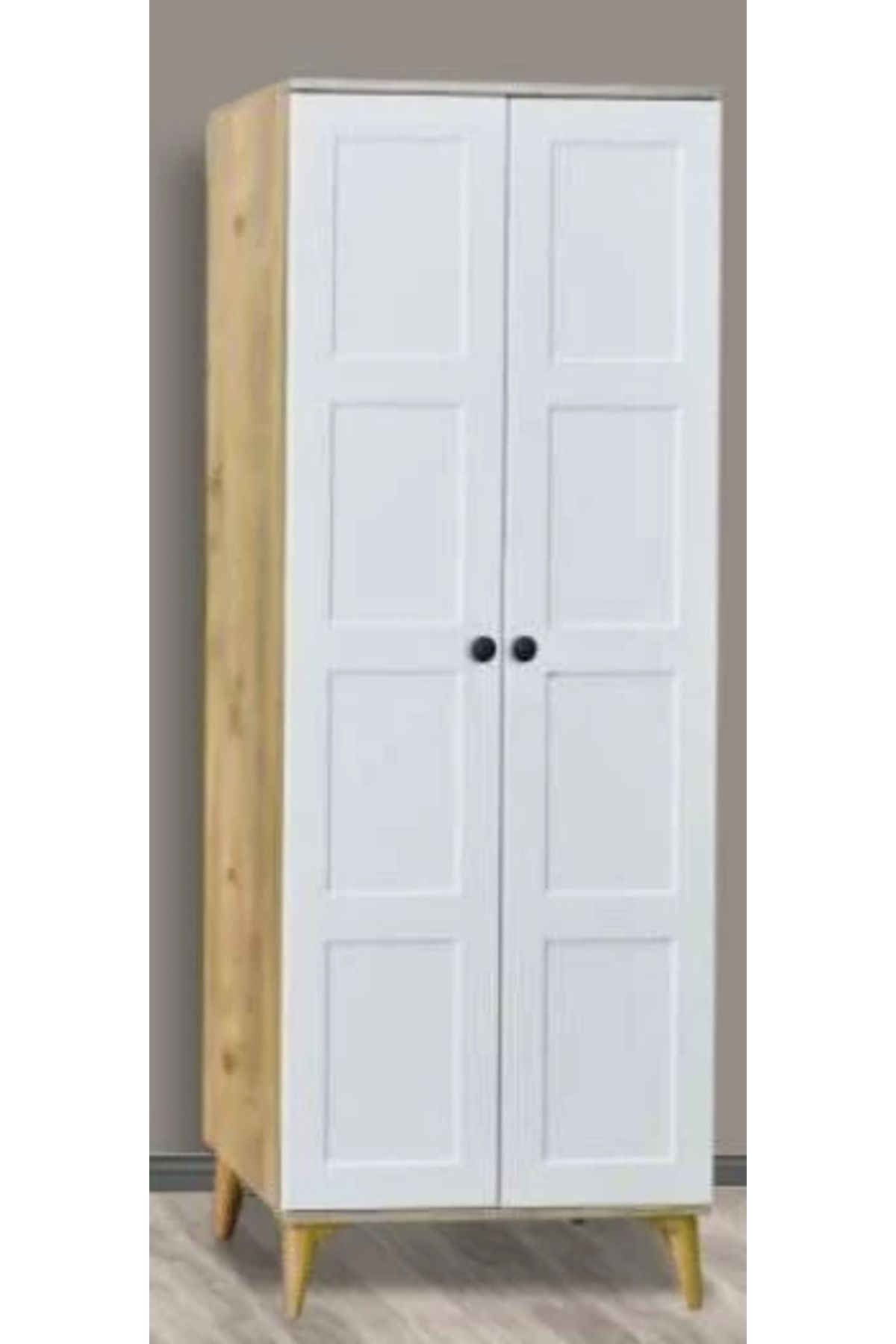 Yuvaset Home Kare Beyaz 2 Kapılı Aynasız Dolap
