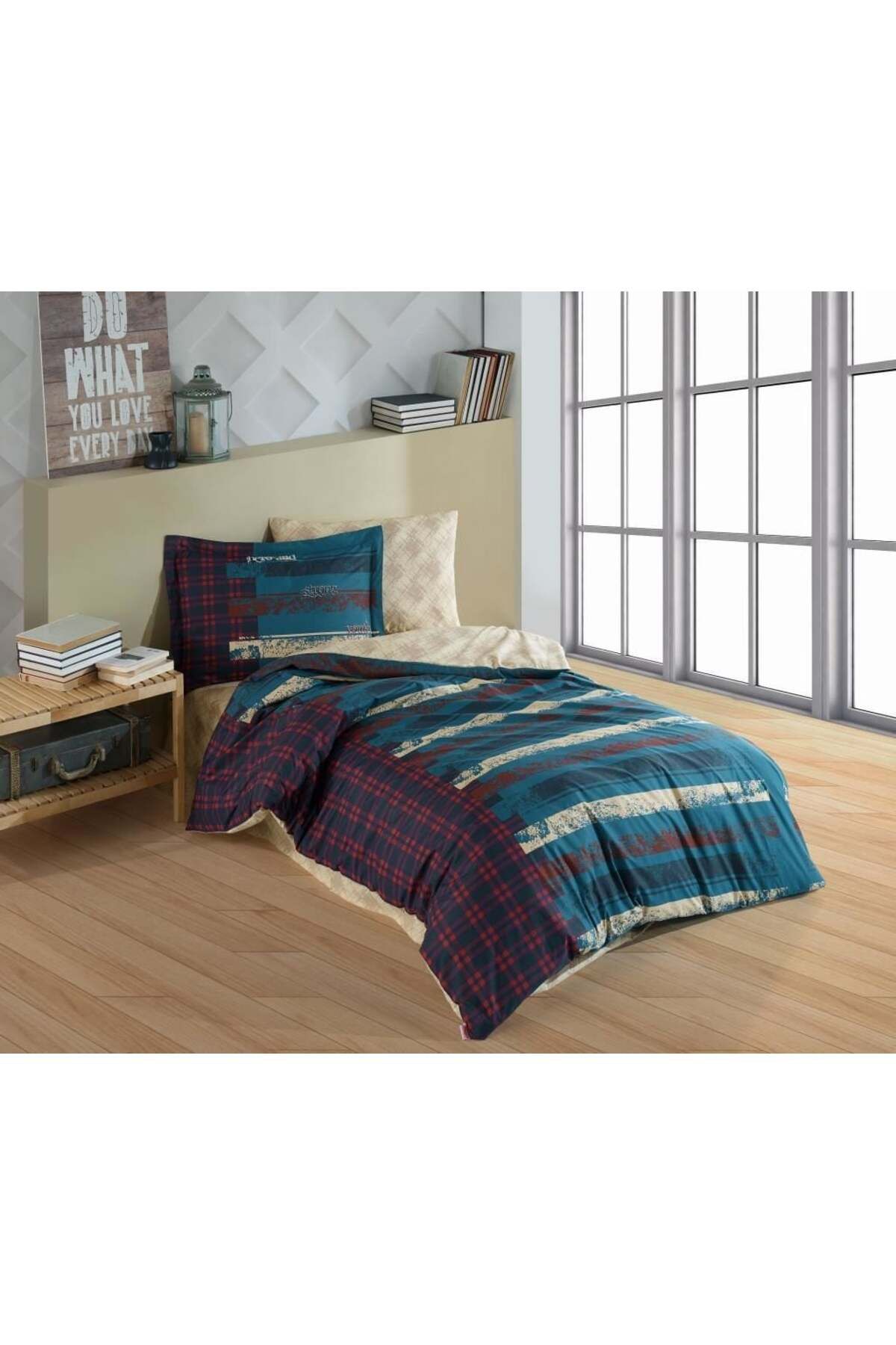 swilex Hoby Tek Kişilik Poplin Nevresim Takımı Vivaldi Yeşil