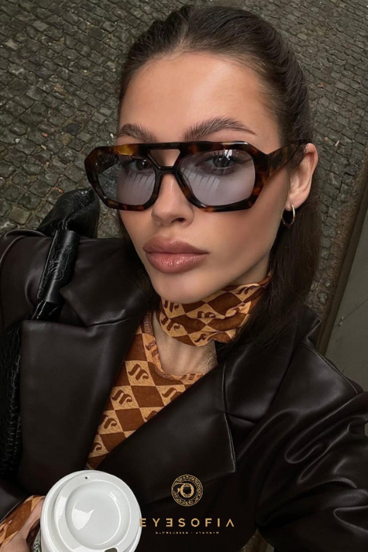 Eyesofia Wuhle Leopar Mavi Unisex Güneş Gözlüğü