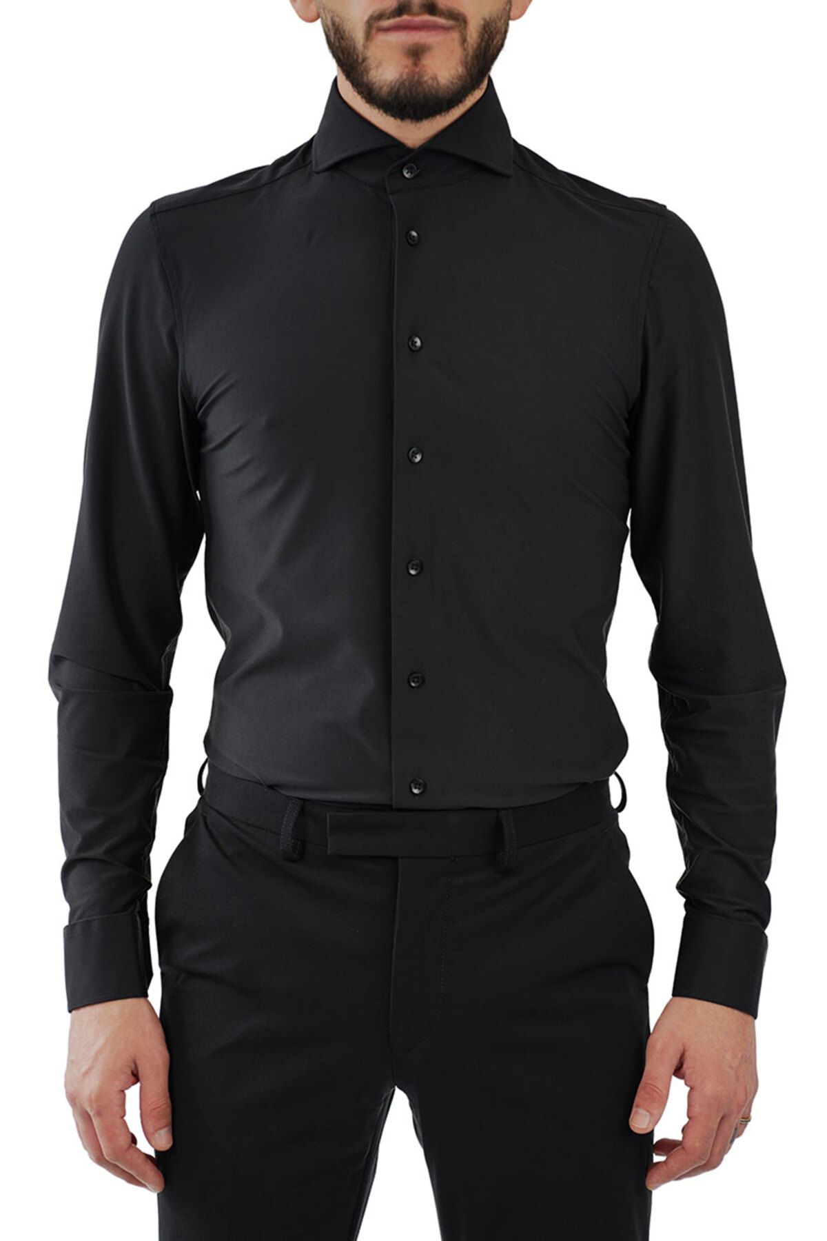 IOS - Innovation of suiting-CĂMAȘĂ ELASTICĂ - IOS by Maica - ALBASTRU ÎNCHIS, S 4