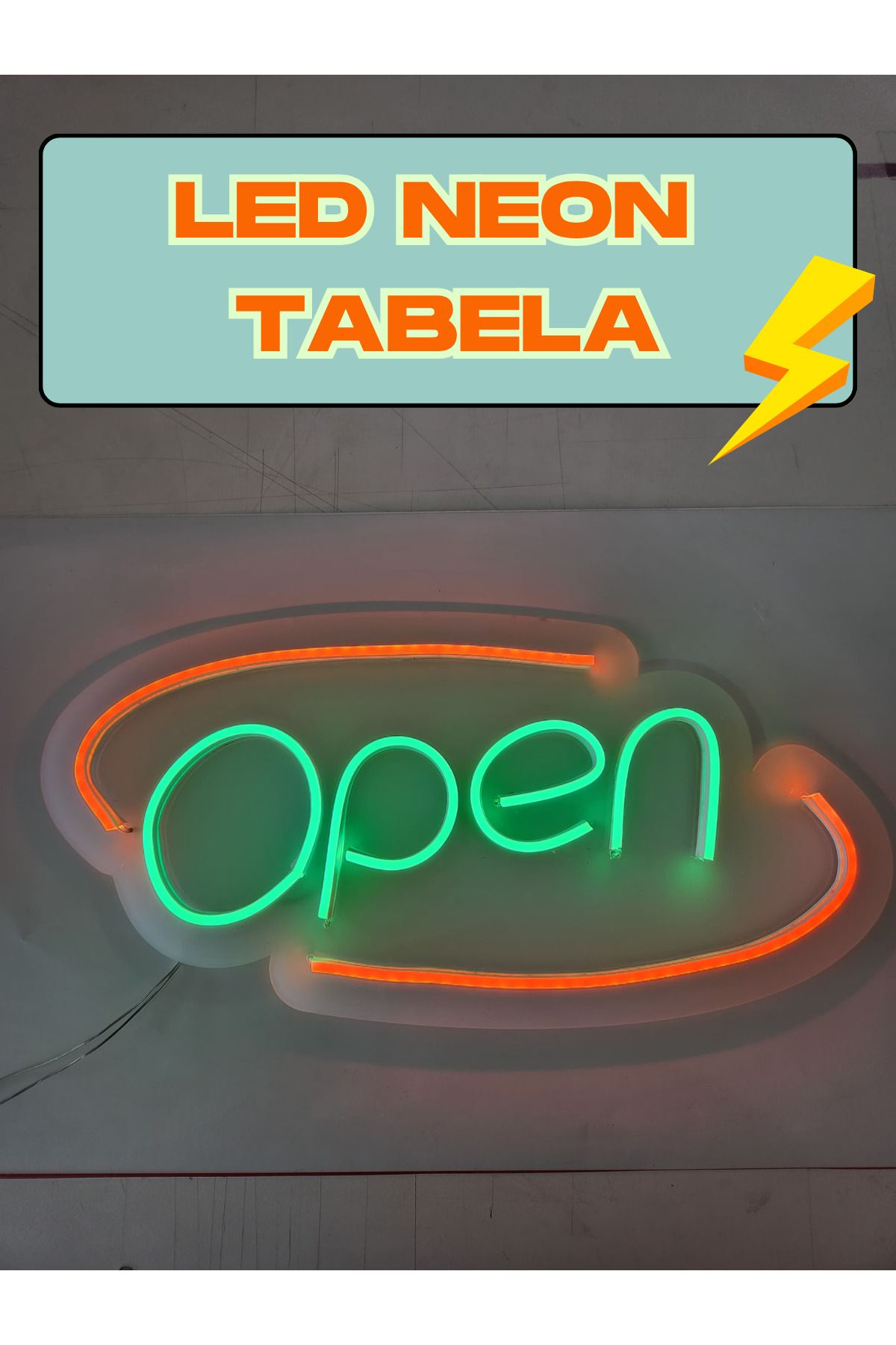 SEFERARICAN Open Yazısı Neon Led Tabela