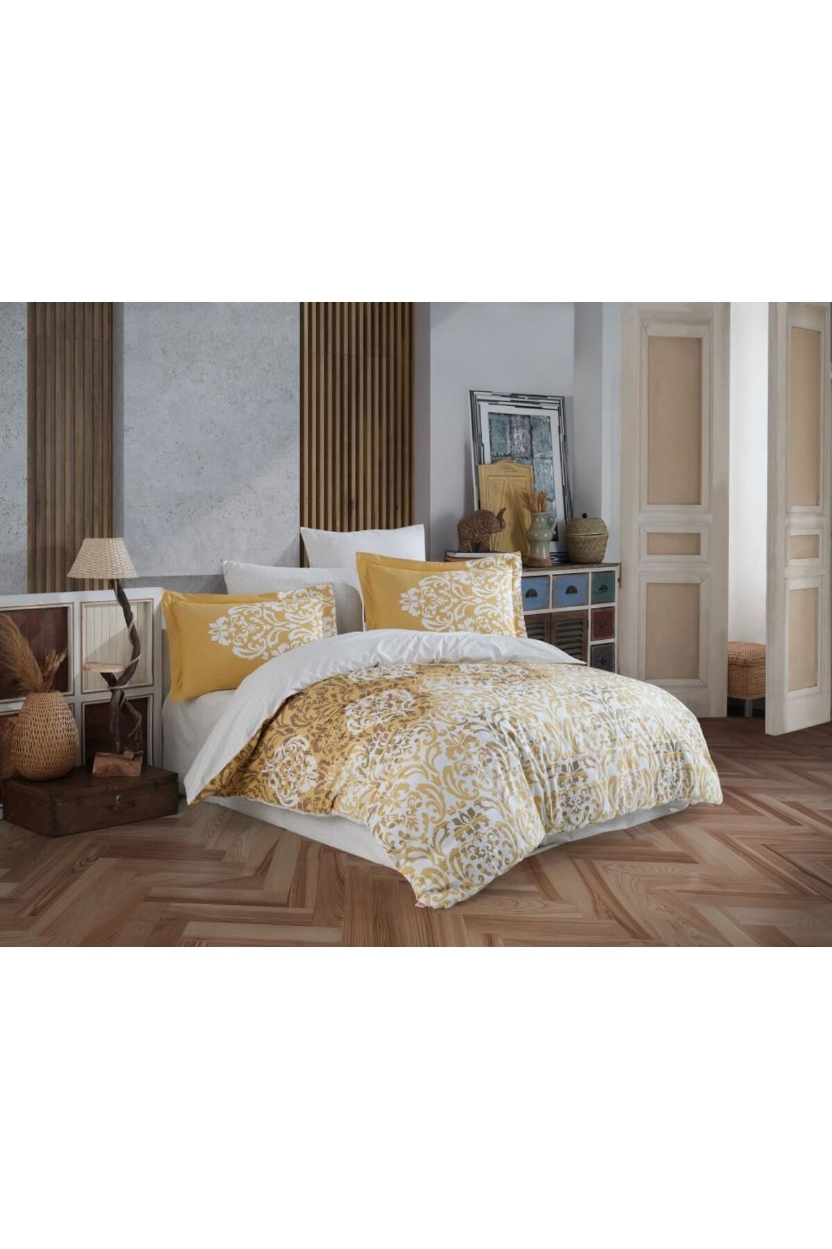 swilex Hoby Çift Kişilik Poplin Nevresim Sereniyt Gold