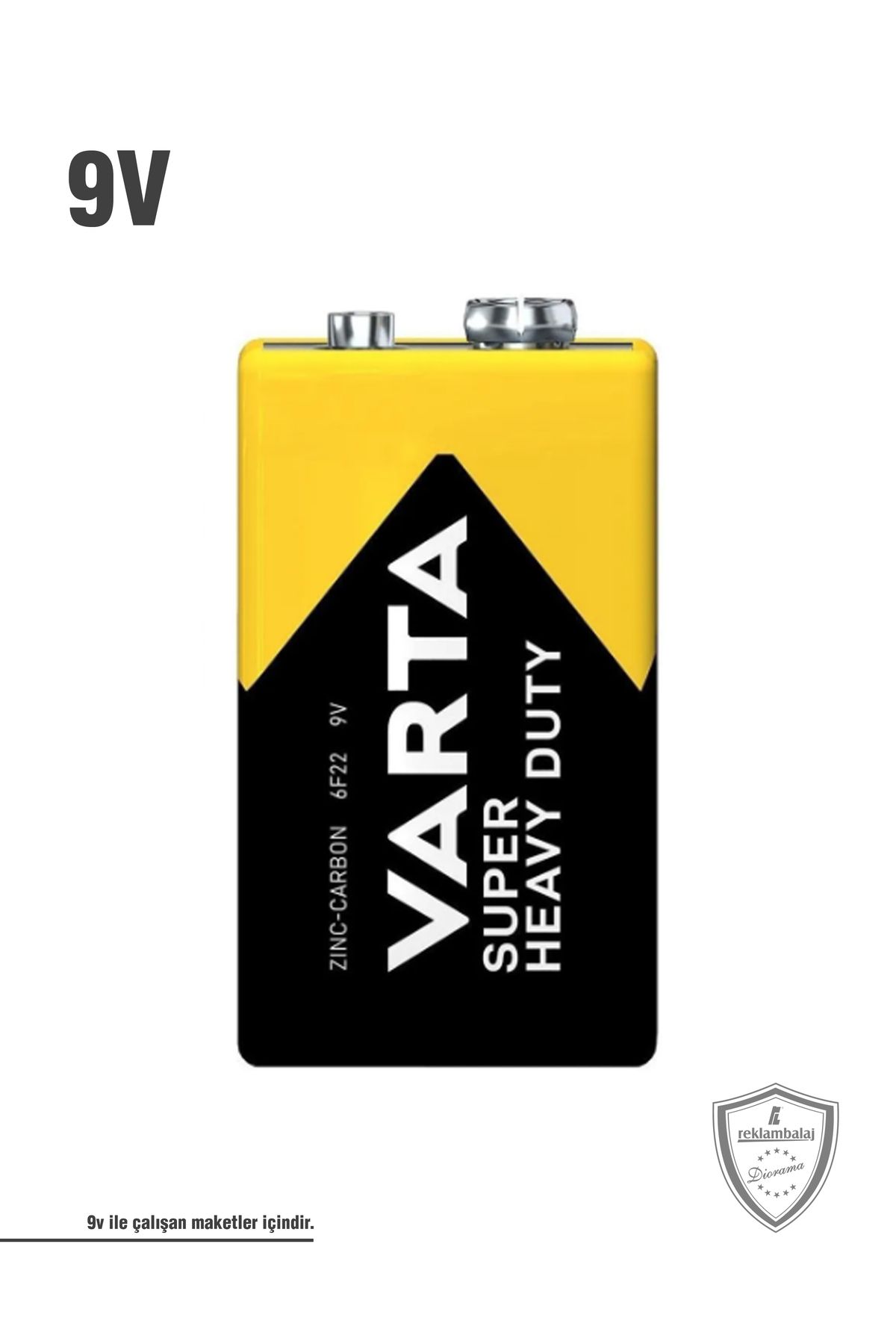 reklambalaj 9V Kare Pil (9v pil ile çalışan maketler içindir)