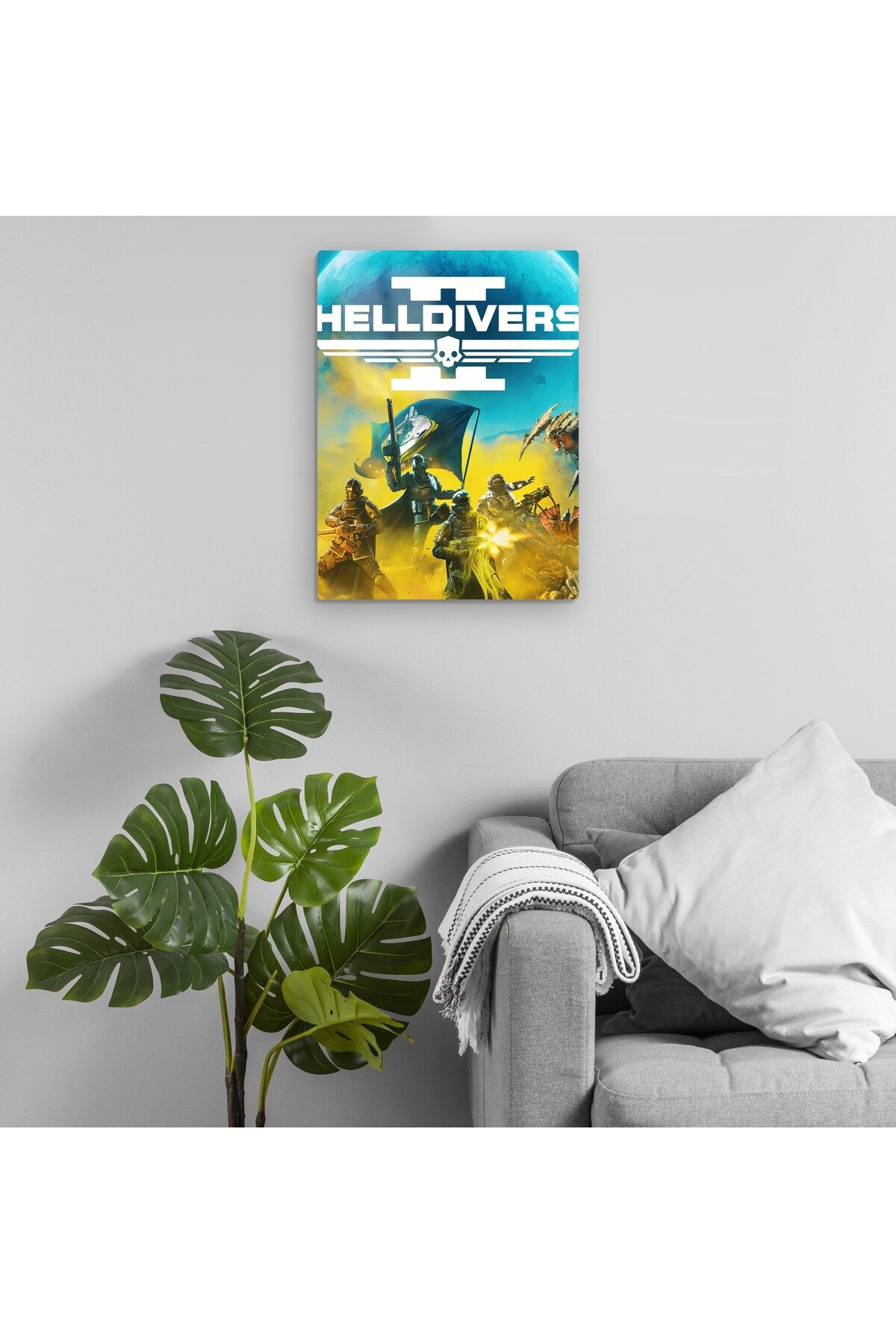Pixxa Helldivers 2 Temalı Metal Tablo Model 1