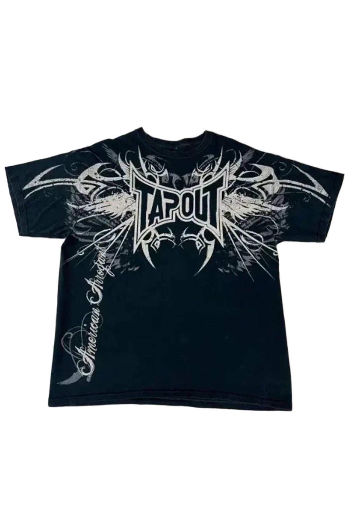Köstebek Siyah Tapout American Arrogant Cyber Grunge Unisex T-shirt