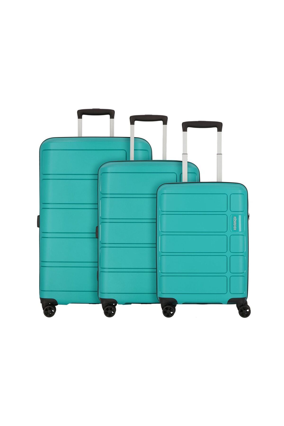 American Tourister Summer Splash 3'lü Valiz Seti, TSA Kilitli, 4 Tekerlekli