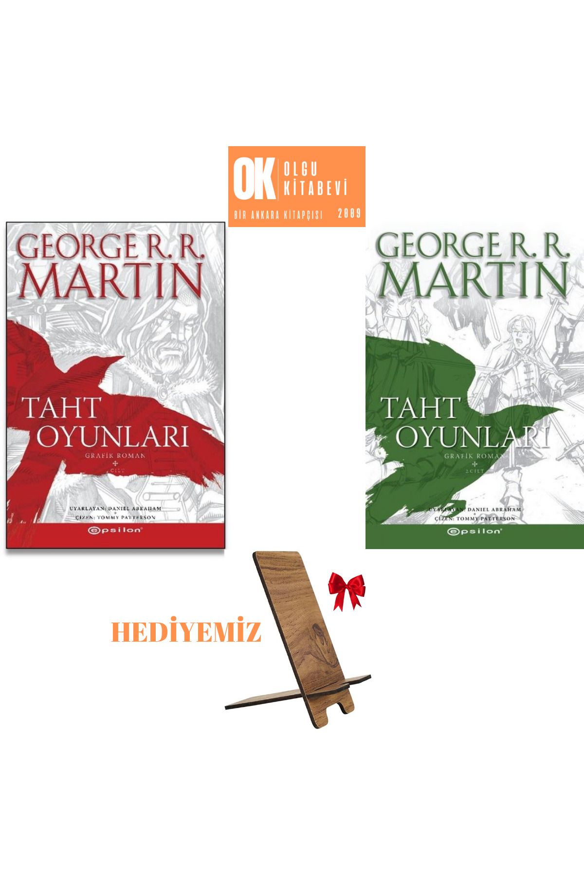 Epsilon Yayınevi Taht Oyunları Çizgi Roman 1-2 / 2 kitap takım ( telefon tutucu hediyemiz)