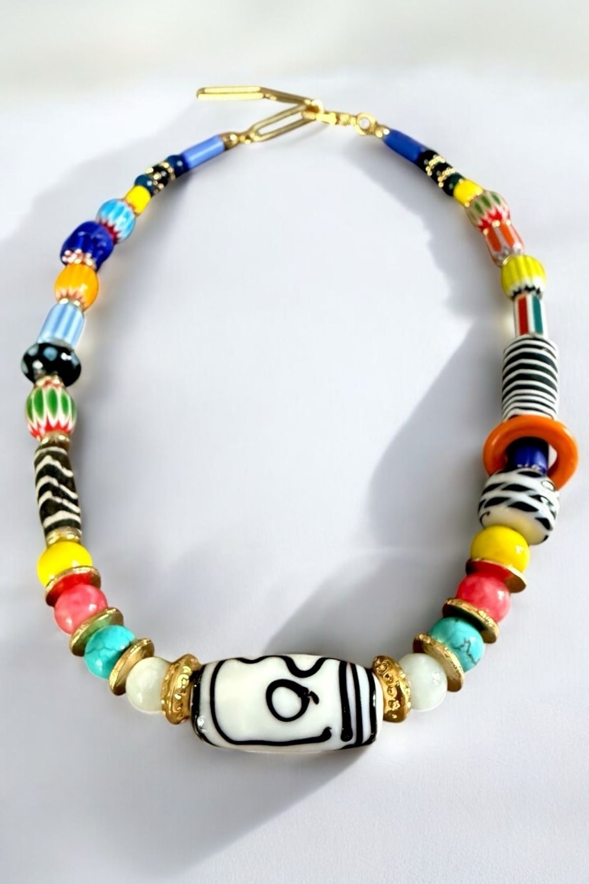 Pinty Design Seramik Taşlı Etnik Kadın Kolye