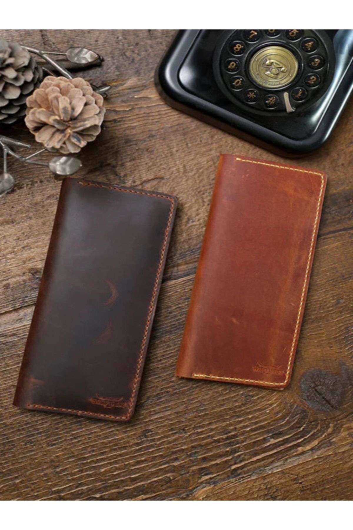 Wild West Crafted Business Plus Telefon Bölmeli Uzun Cüzdan