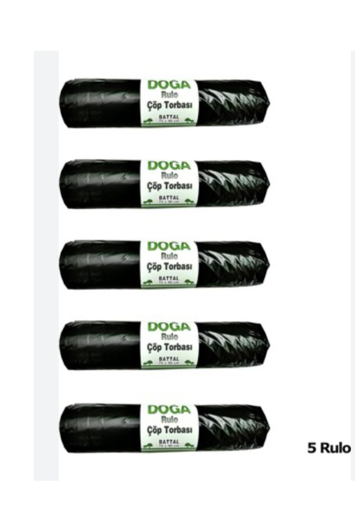 ECOPLAST Doğa Jumbo Boy Çöp Torbası Poşeti -300 Gr. - 90 Litre - 80 x 110 Cm / 10 Adetlik 5 Rulo (50 Adet)