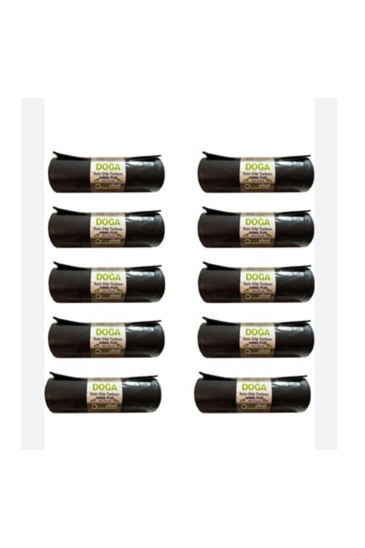 ECOPLAST Doğa Jumbo Boy Çöp Torbası Poşeti -300 Gr. - 90 Litre - 80 x 110 Cm / 10 Adetlik 10 Rulo (100 Adet)