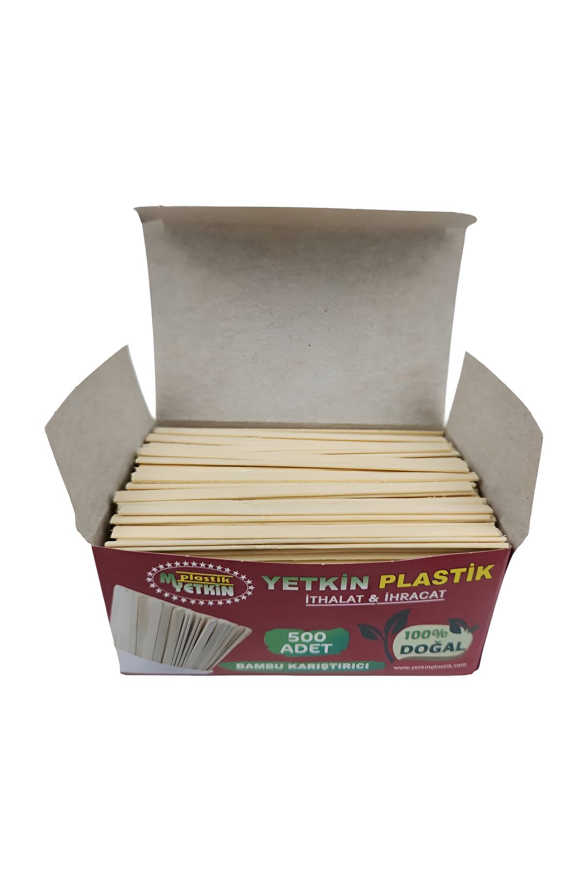 Yetkin Plastik Bambu Karıştırıcı 500 Adet Bambu Çay Kahve Karıştırıcı