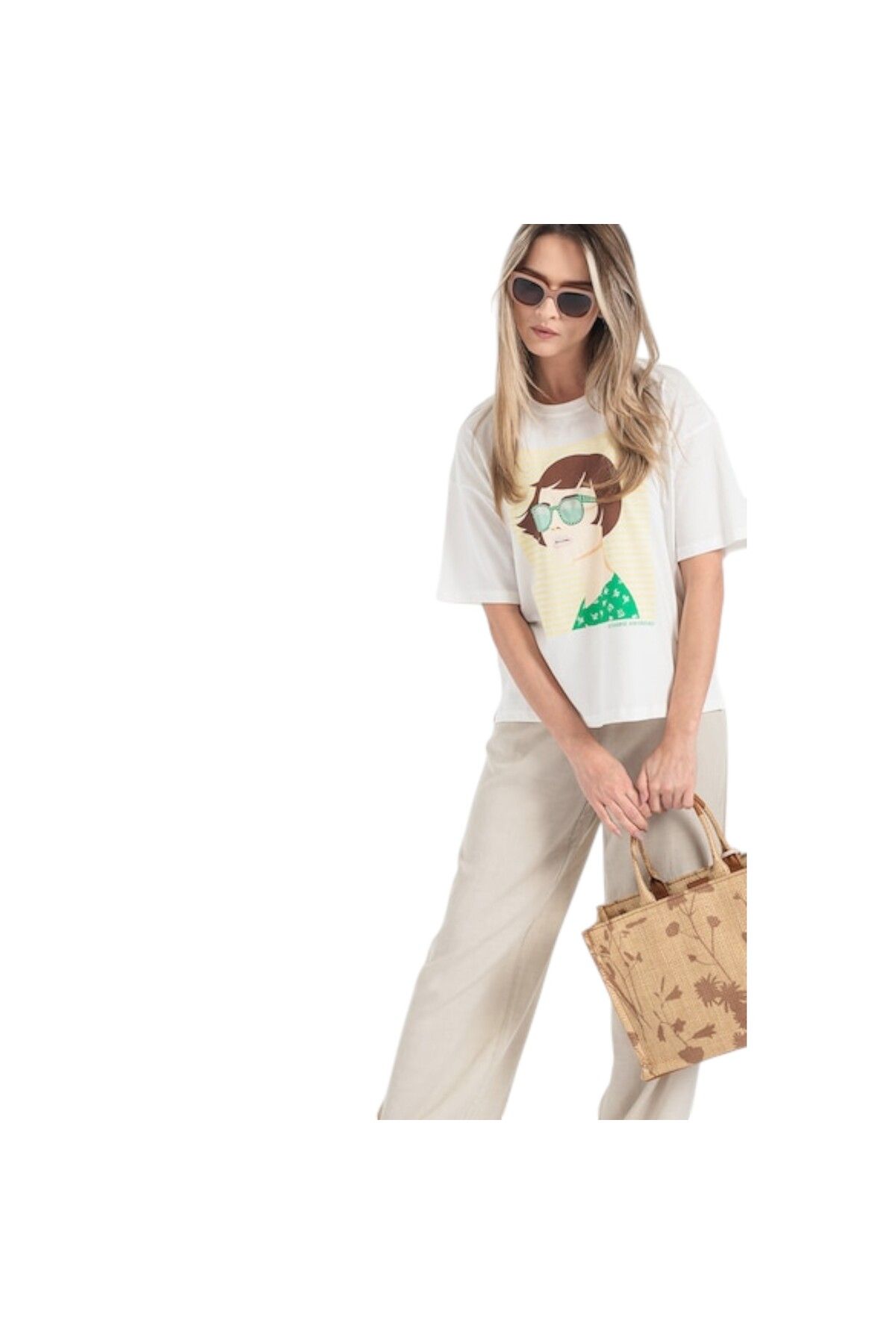 ONLY Kadın Baskılı T-shirt