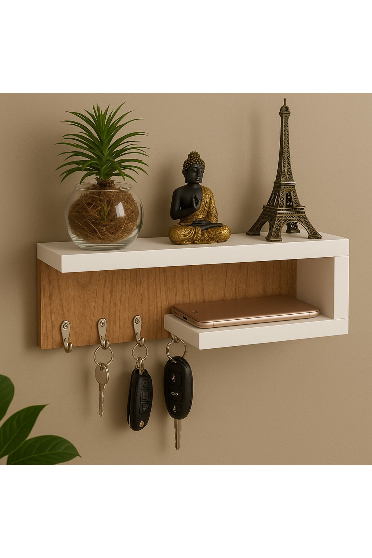 shop duvara monte anahtarlık raf
