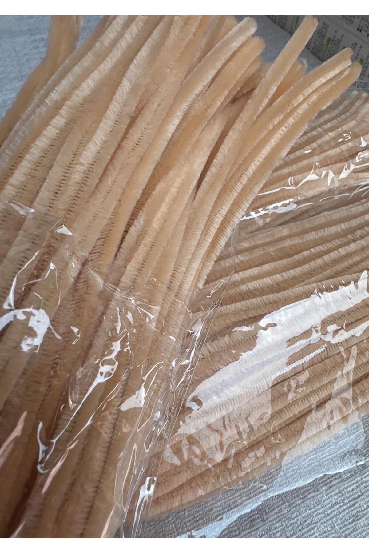 Mutkin Şönil Renkli 30 Cm 100 ADET Elegan Somon Tüylü Tel 100 Lü 1 Paket-no36