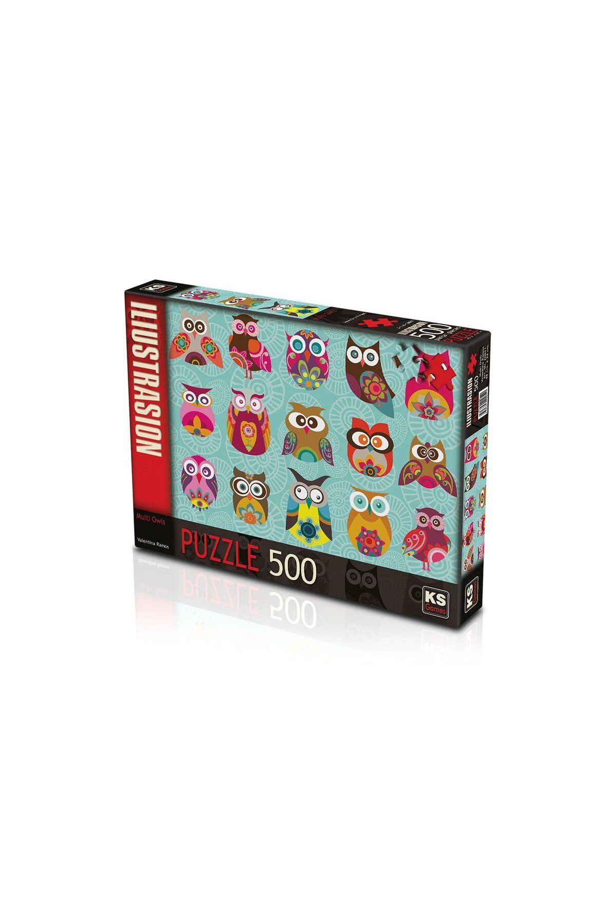 swilex SK Puzzle 500 Parça Multi Owls Renkli Baykuşlar