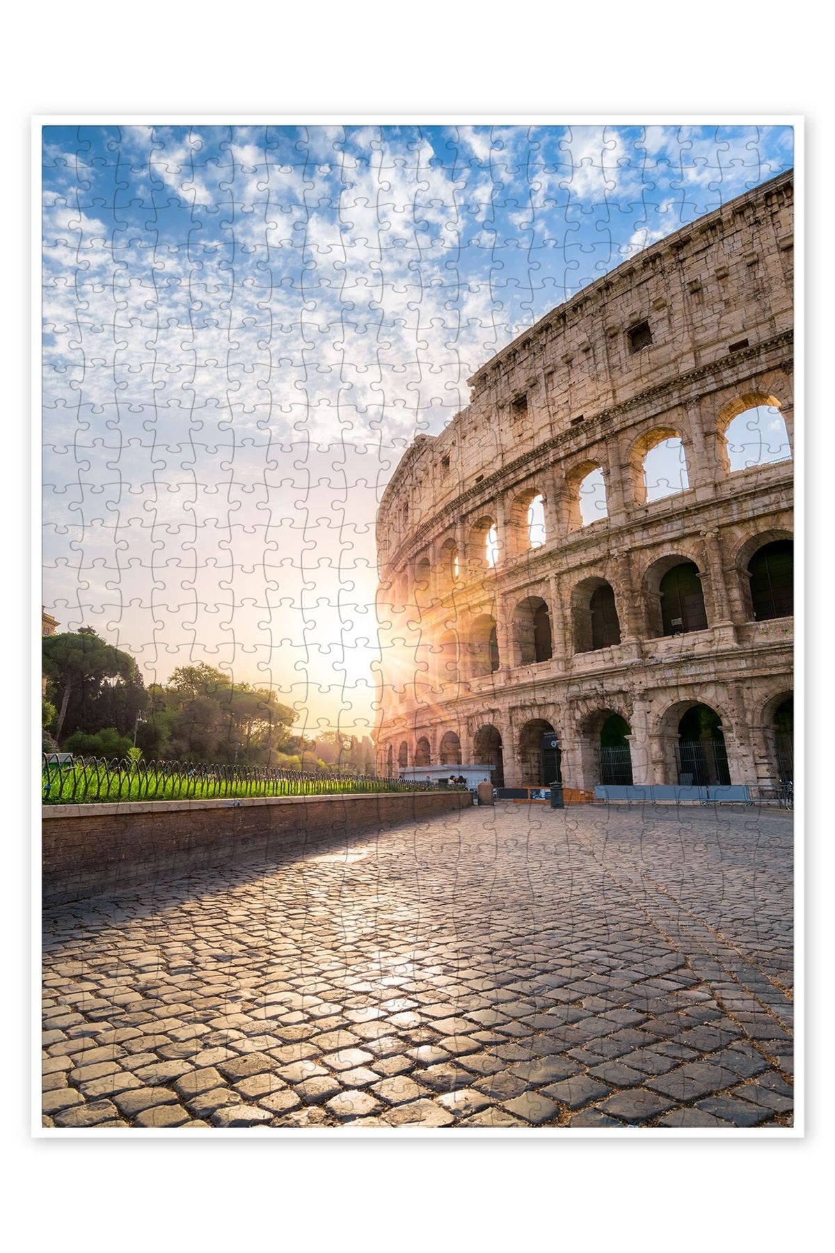 Jeronkarji Gün doğumunda Roma'daki Kolezyum 500 Parça Puzzle Yapboz Şehir Manzara Temalı Hobilik