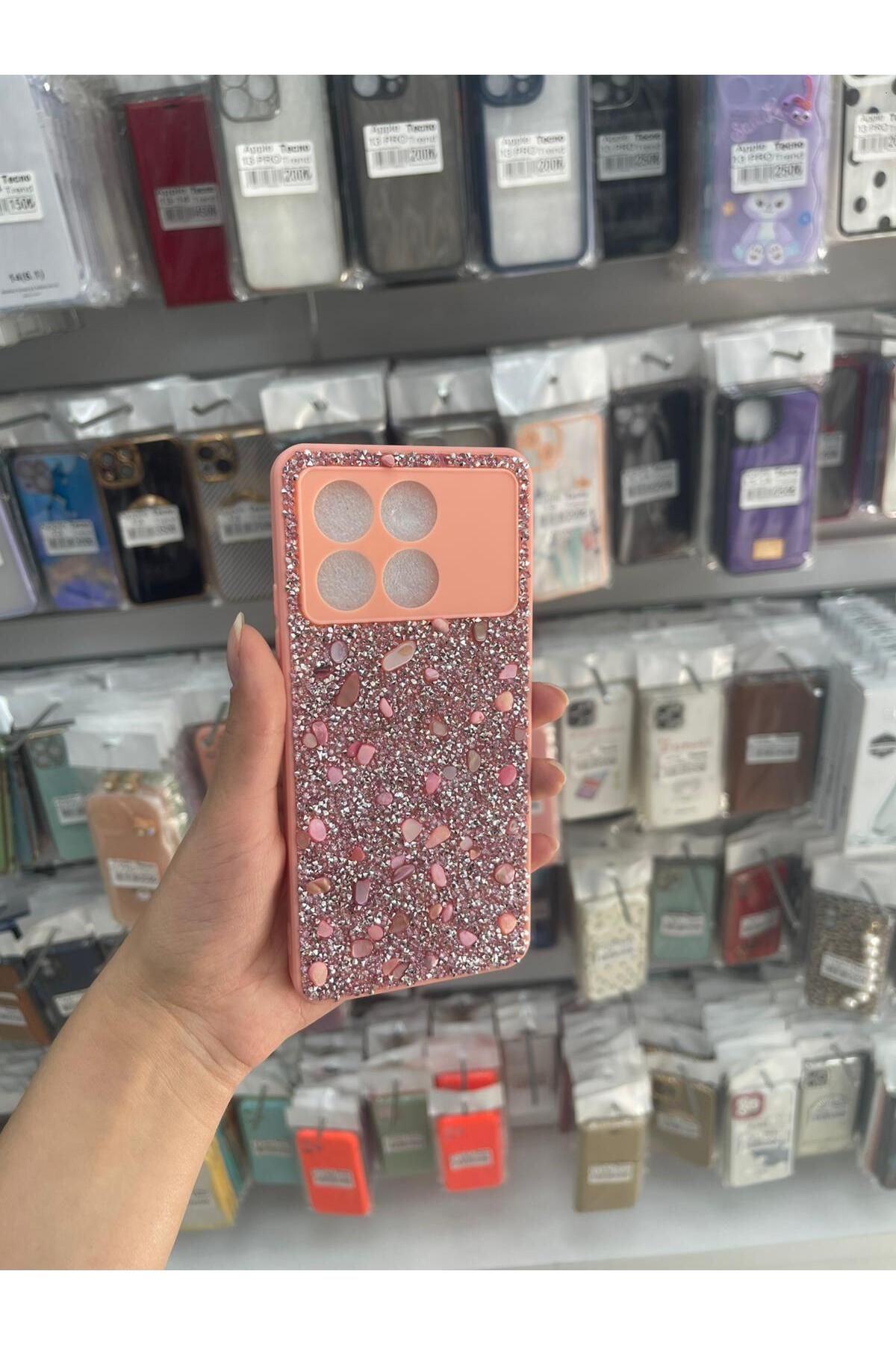 TECNOTREND POCO X 6 PRO PARLAK TAŞLI TASARIM PIRLANTA KAPAK