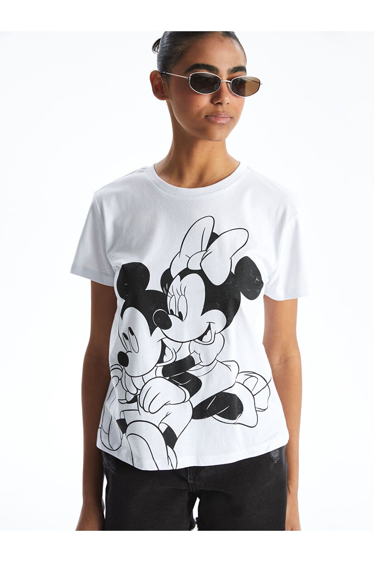 LC Waikiki Mickey ve Minnie Mouse Baskılı Kadın Tişört