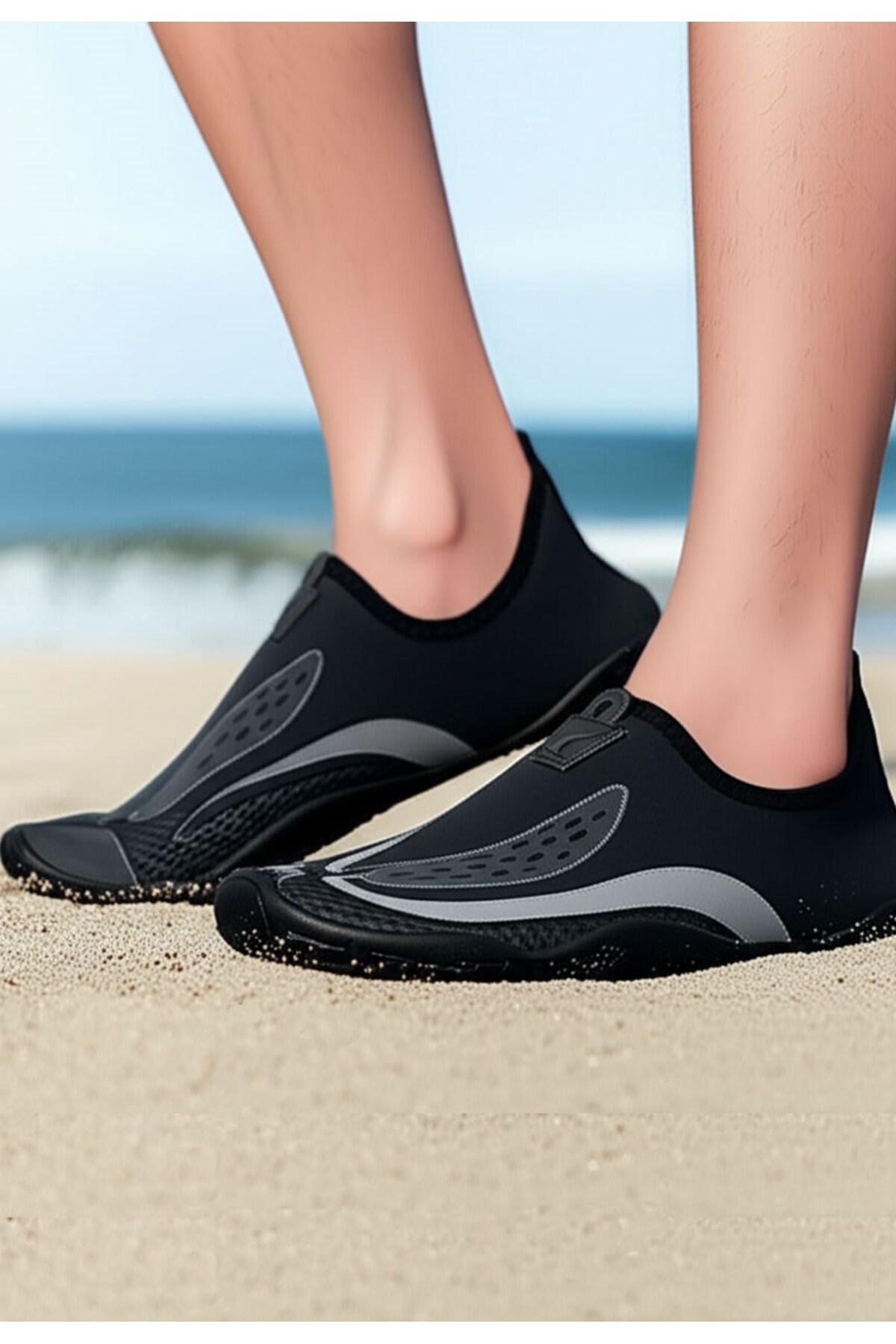 LETAO Surfer Unisex Siyah Hızlı Kuruyan Kaymaz Tabanlı Su Ayakkabısı | Deniz Havuz Plaj görsel 4