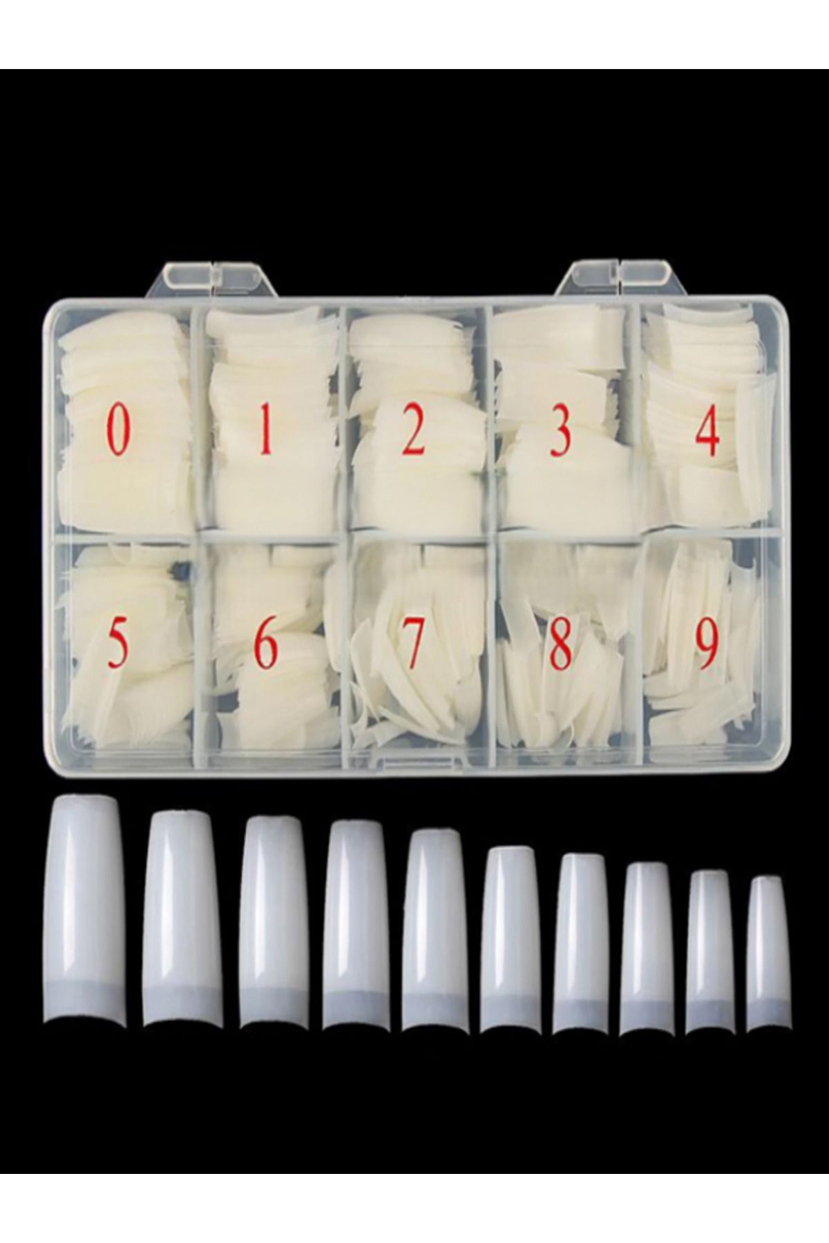 Defnail Yarım Ay Protez Tırnak Tips Kemik (Natural)