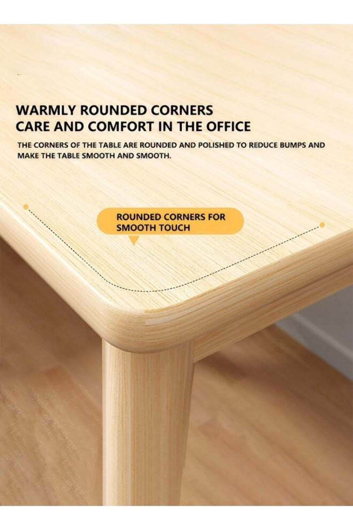 Taimi-Wooden Modern Dinning Table, Computer Desk, Office Desk, with Solid Wood Legs, 120x60x75cm 5