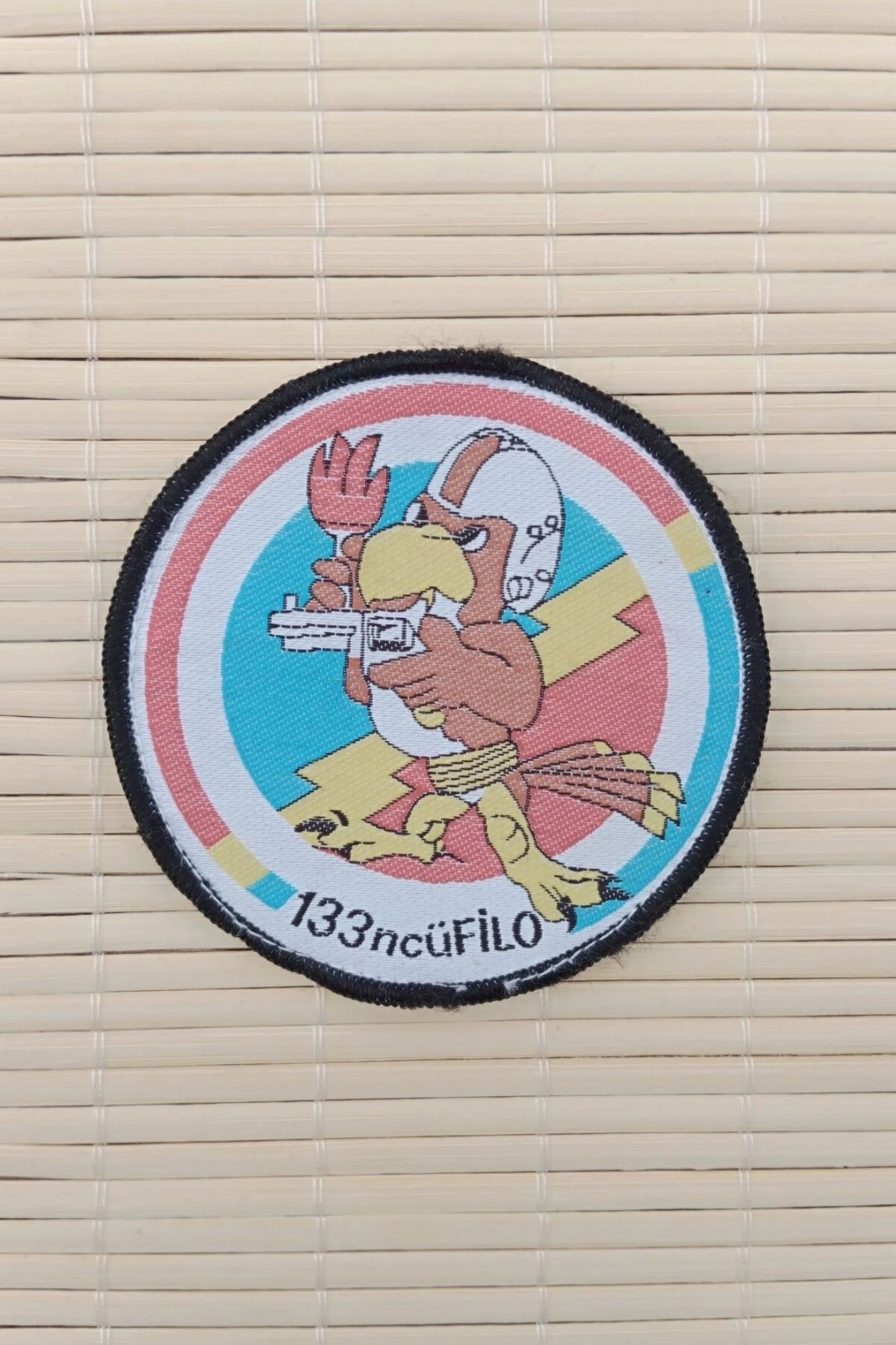İZMİR ASKERİ MALZEME 133.cu Filo Yazili Fermateks islemeli Arma Pec Patch