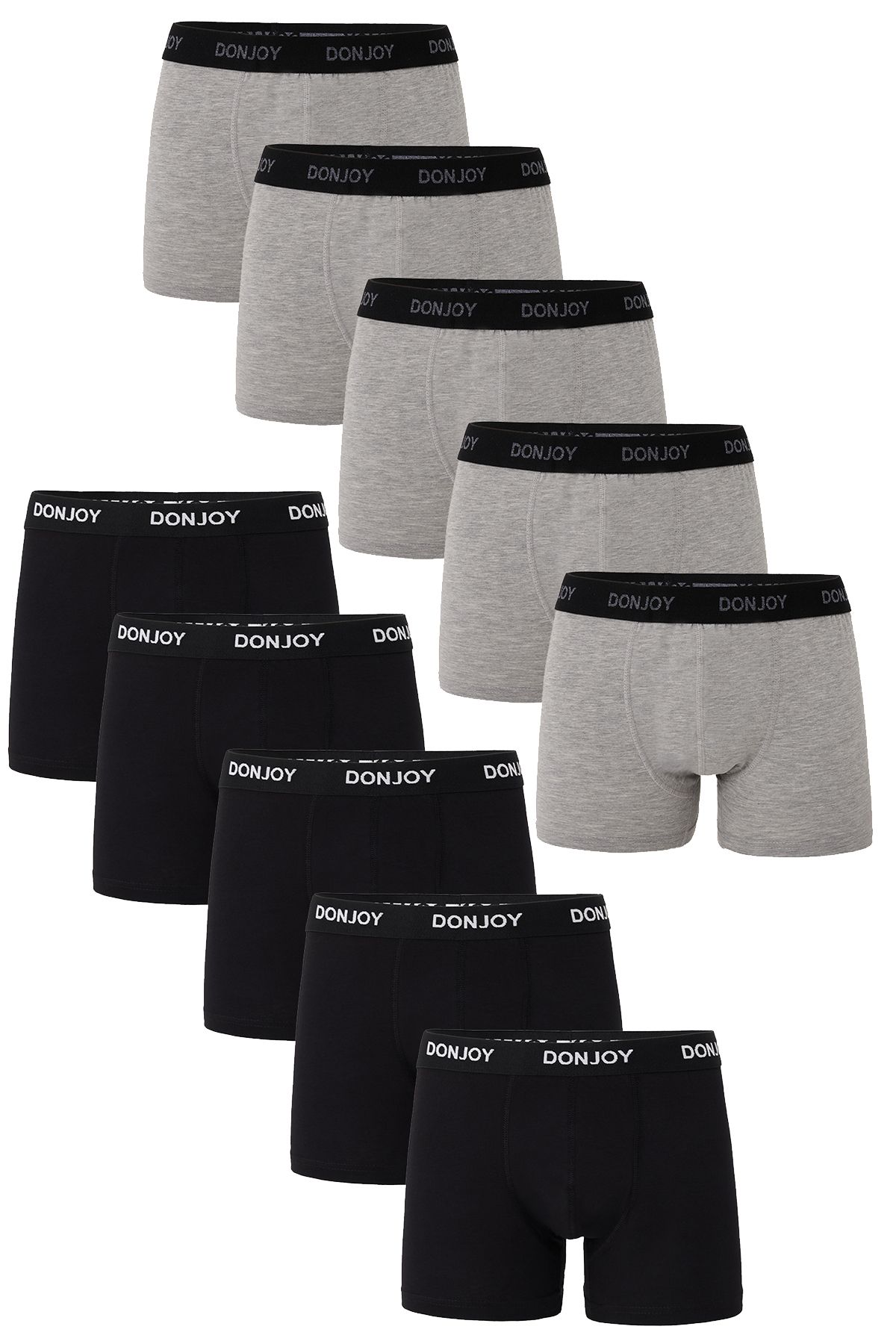 don joy Erkek 10'lu Pamuklu Penye Beli Lastikli Boxer