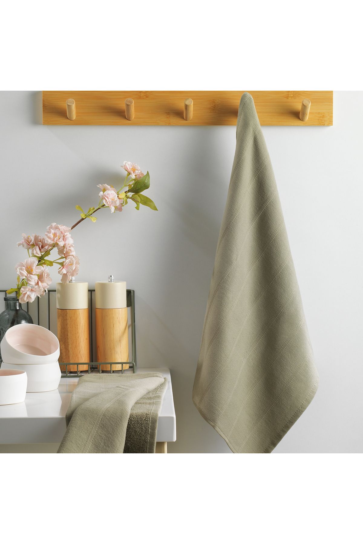 Schafer Home Romy 2 li Kurulama Bezi 40x50 Cm-Yeşil