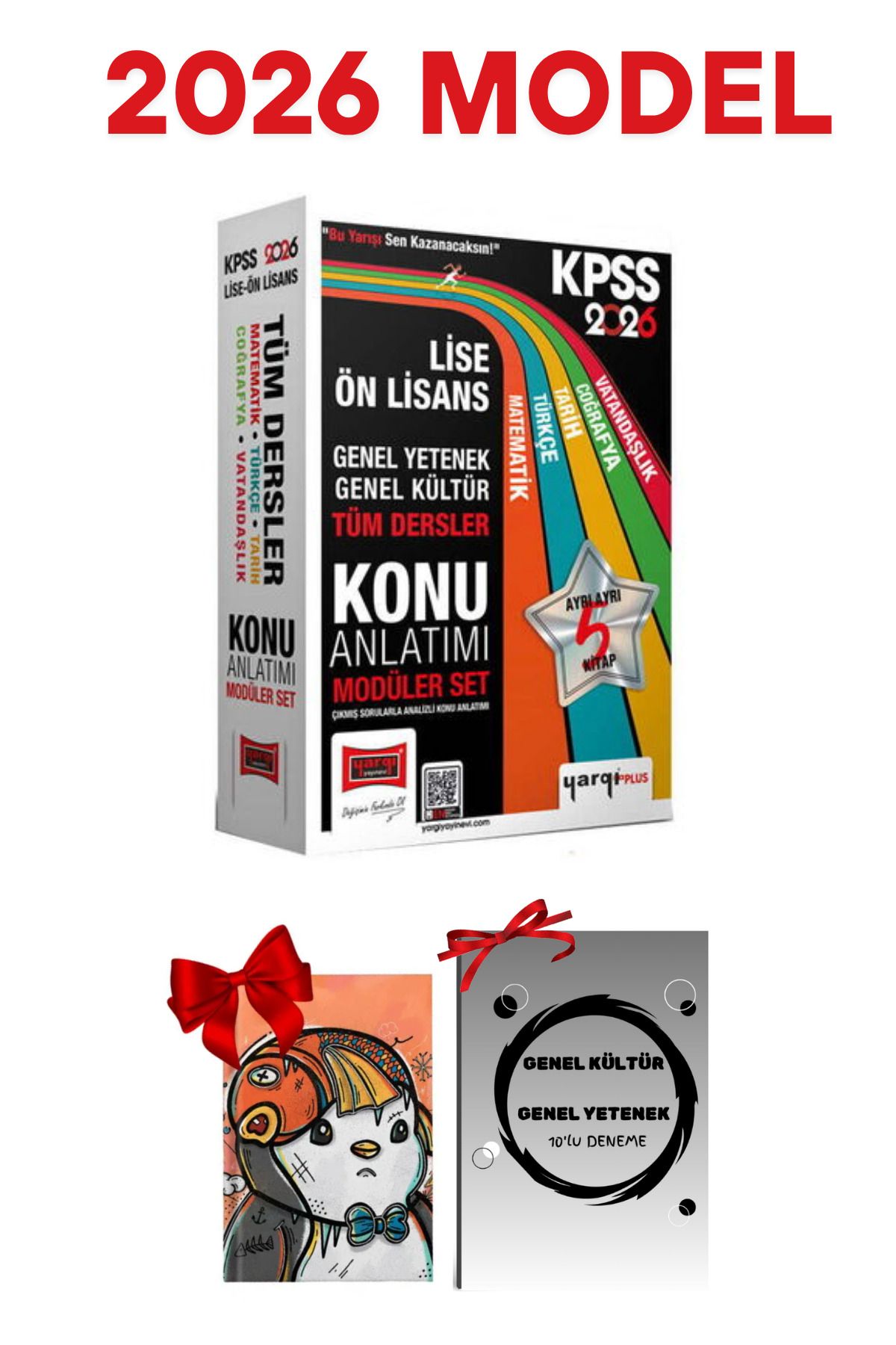 Yargı Yayınları 2026 KPSS Lise Ön Lisans GK-GY Tüm Dersler Konu Anlatımı Modüler Hediyeli Set